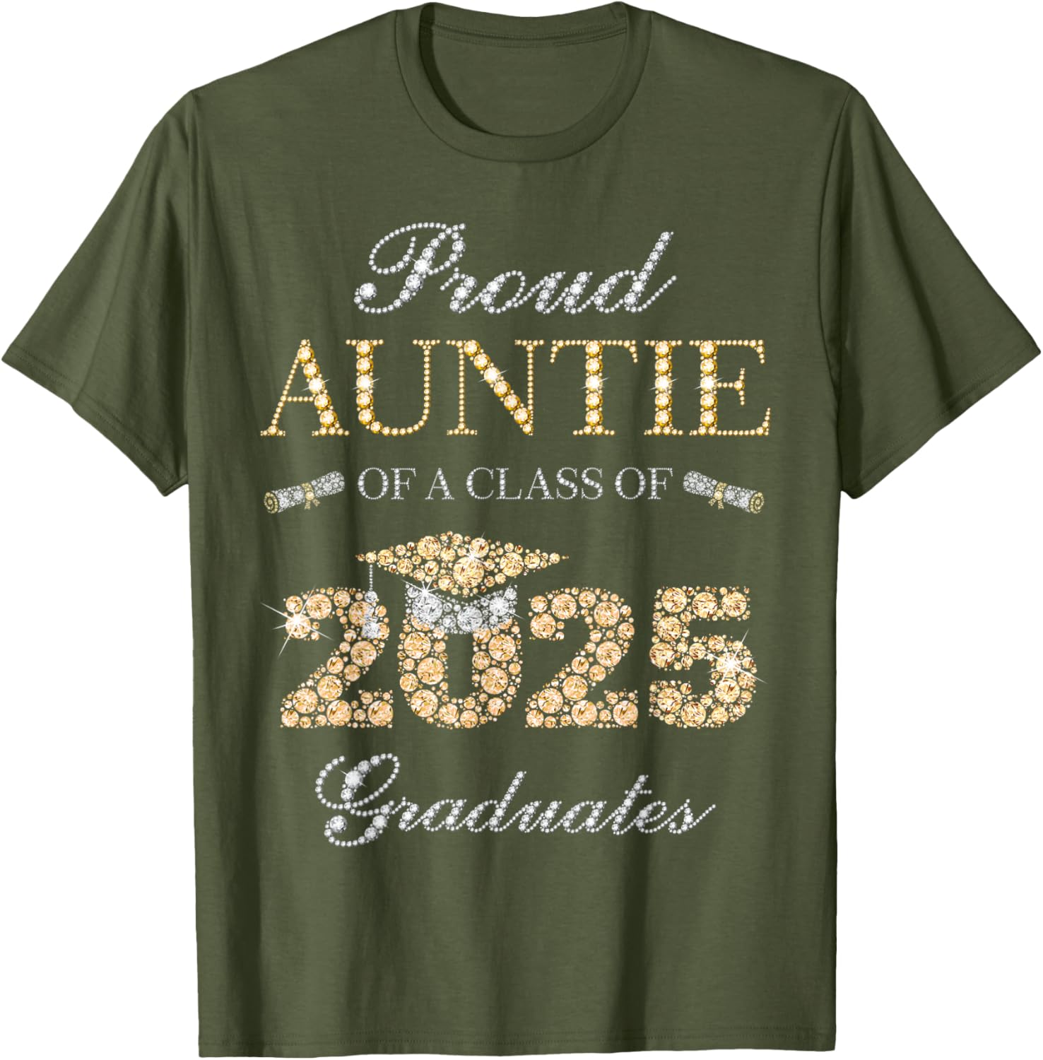 Proud Auntie Of A Class Of 2025 Graduate T-Shirt for Celebrating Milestones - 13