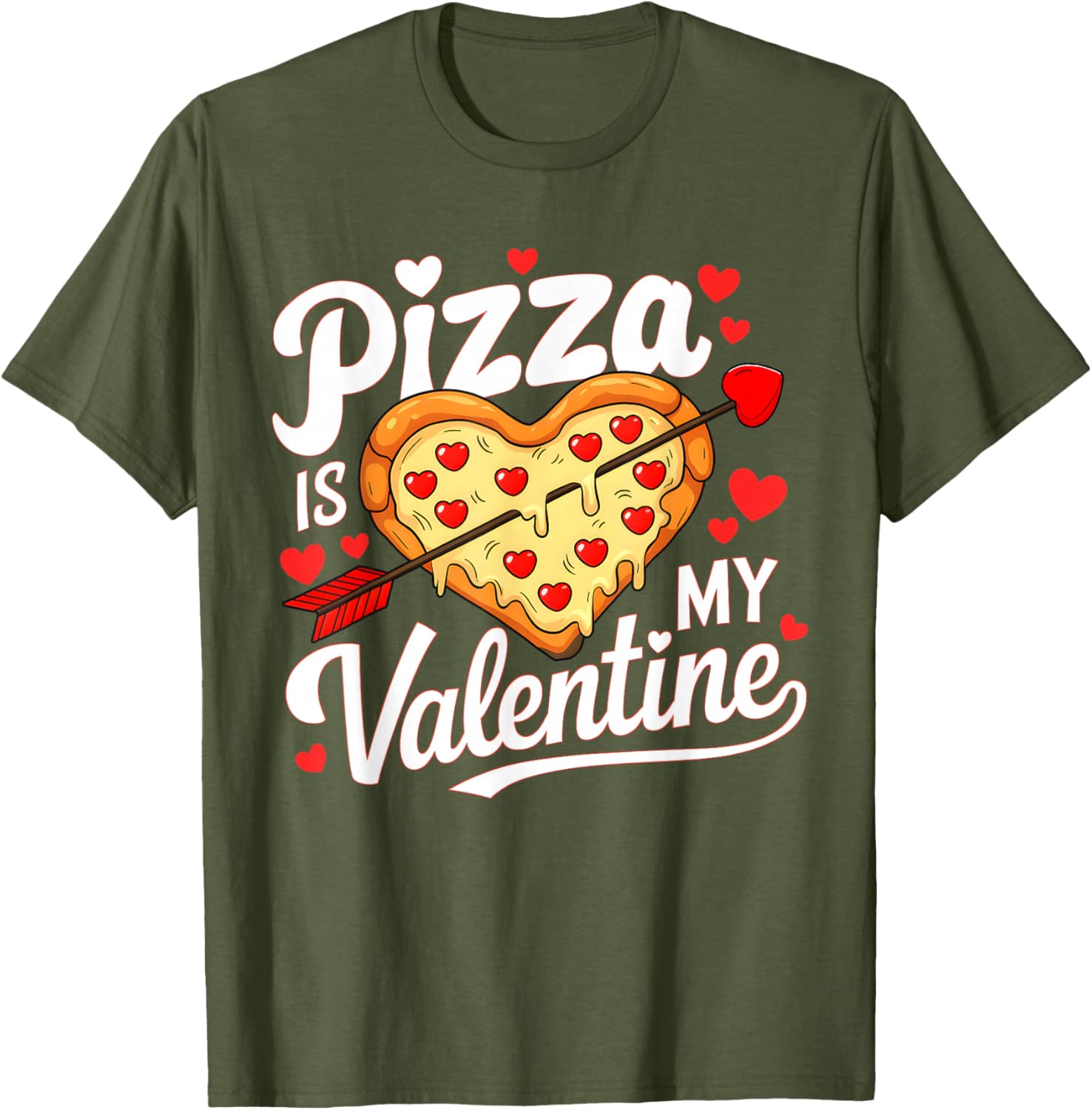 Pizza Is My Valentine Funny Kids T-Shirt for Boys and Girls - 17