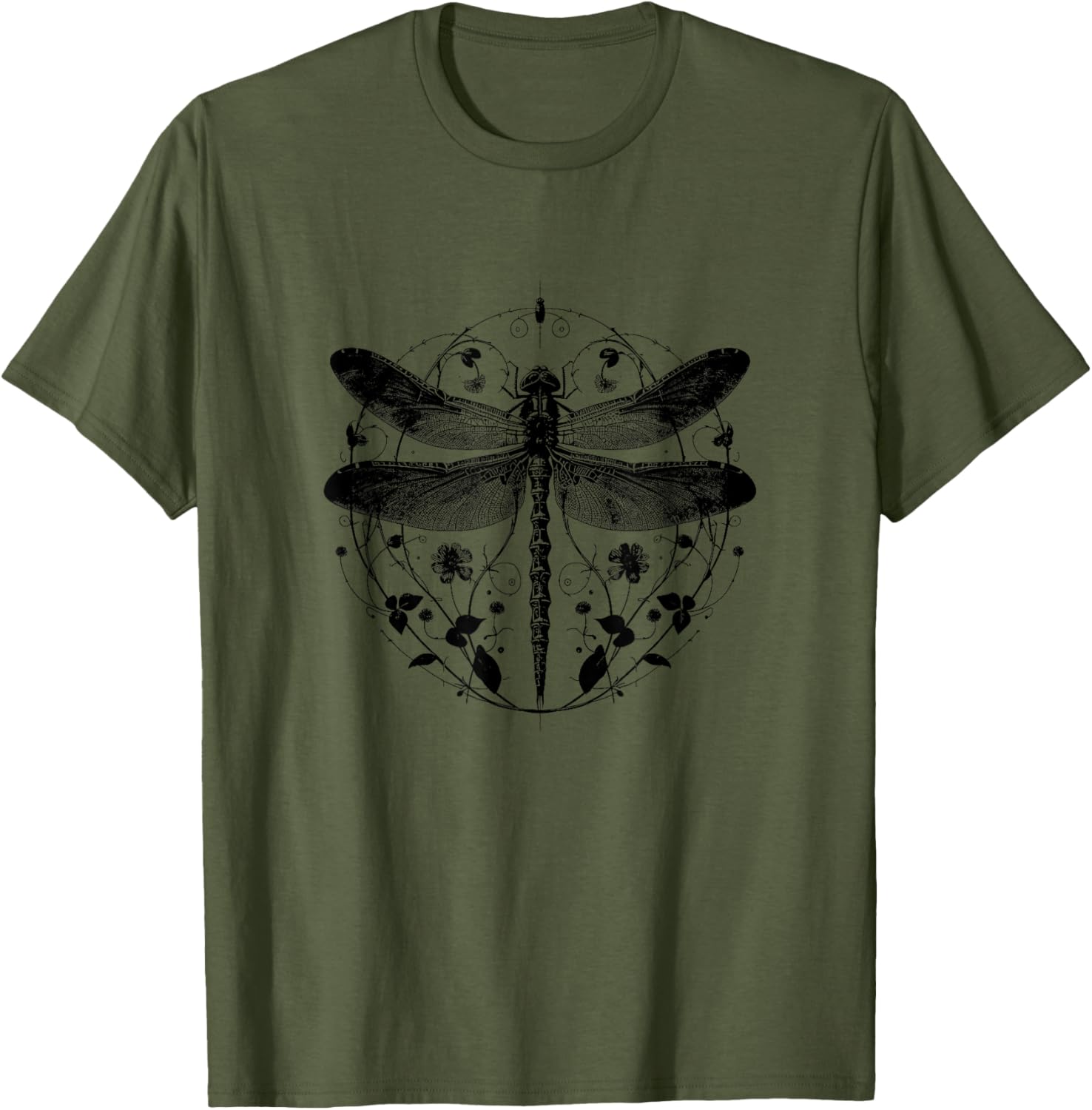 Cute Casual Summer Dragonfly Print T-Shirt for Stylish Comfort - 2