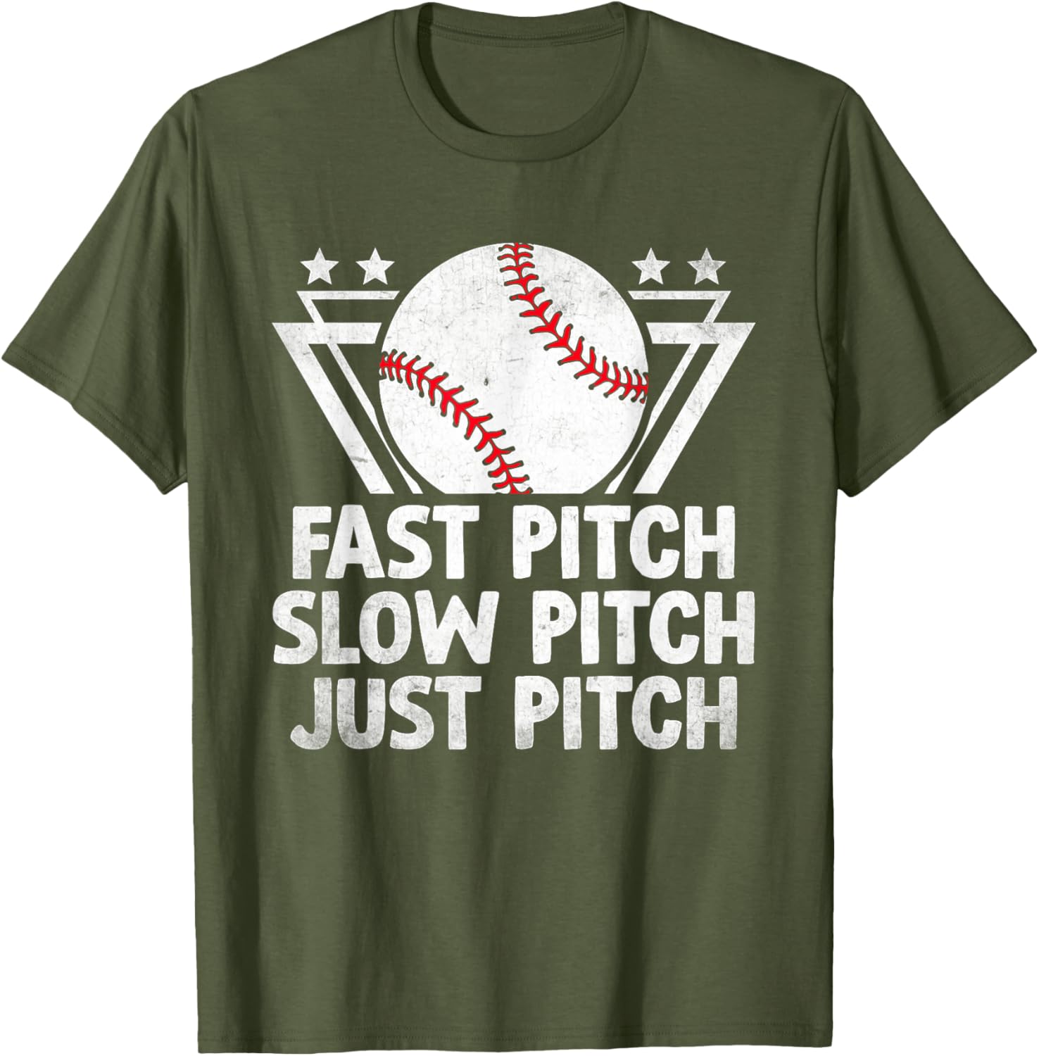 Fast Pitch Slow Pitch Just Pitch Softball T-Shirt for Players and Fans - 8