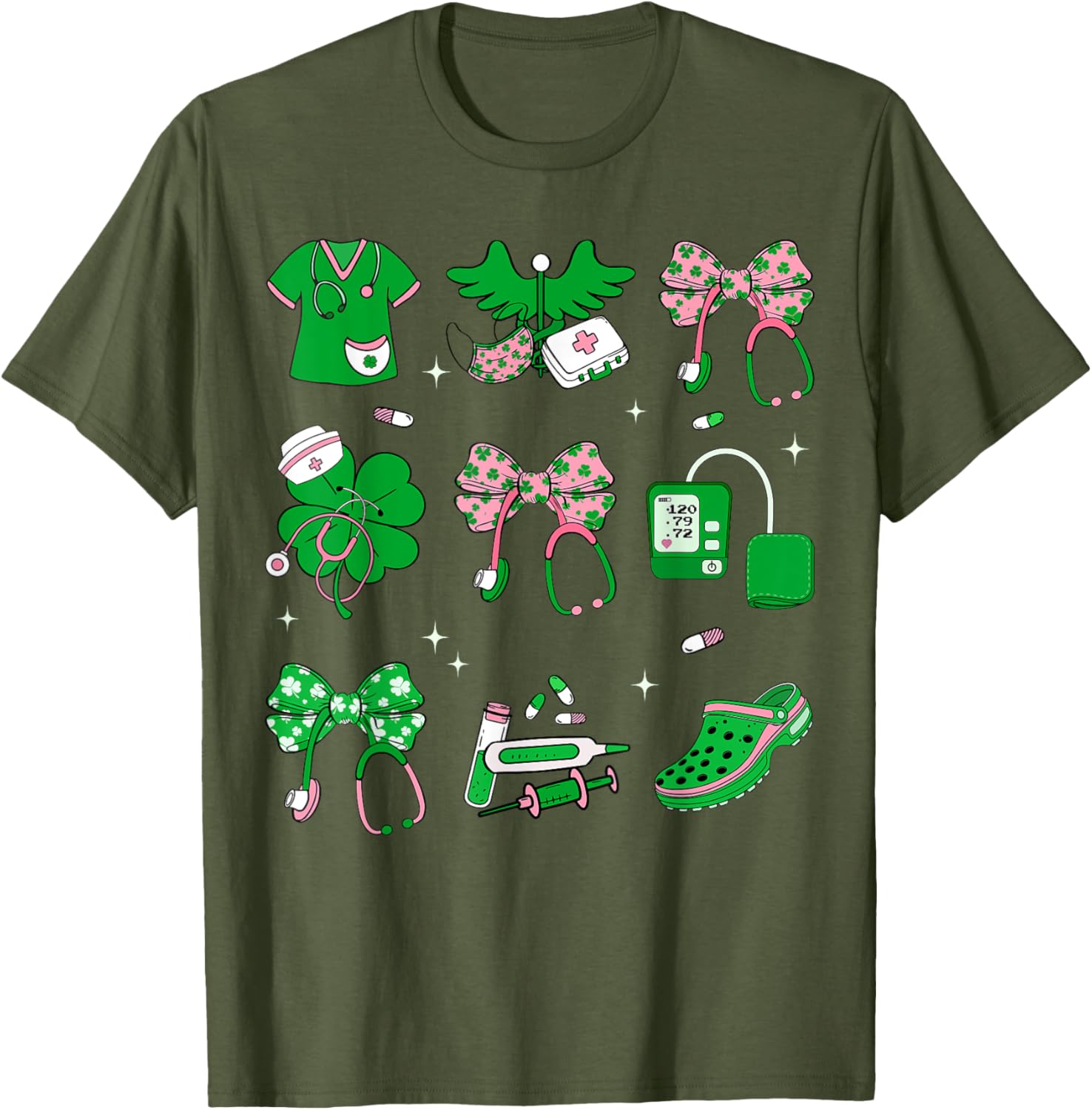Lucky Shamrock Nurse T-Shirt for St. Patrick's Day Celebration - 24