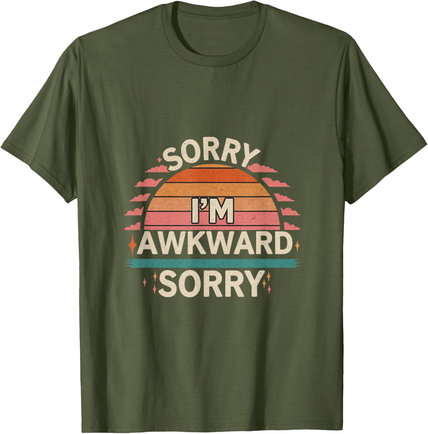 Funny Sorry I'm Awkward Introvert Humor T-Shirt for Comfort Lovers - 9