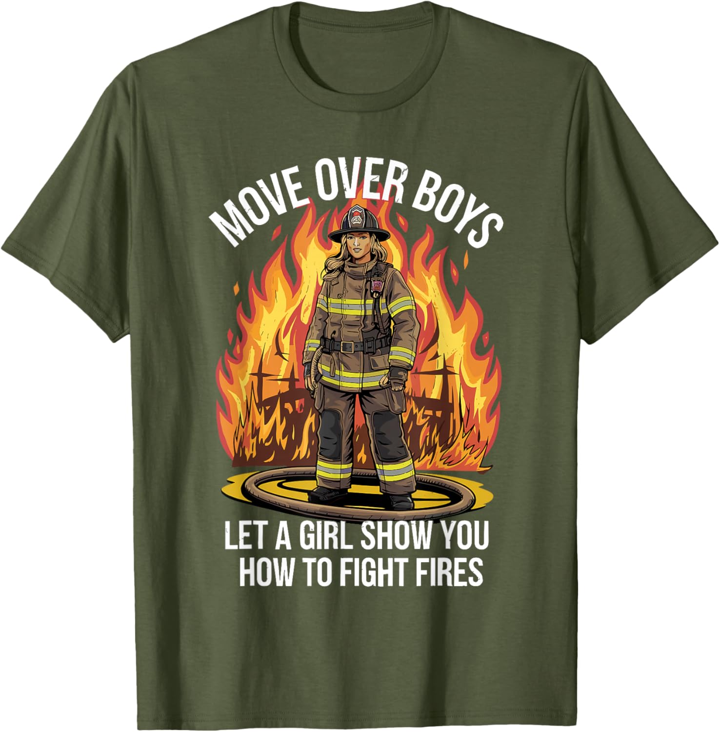 Stylish Firefighter T-Shirt for Women and Girls - Perfect Gift Idea - 13
