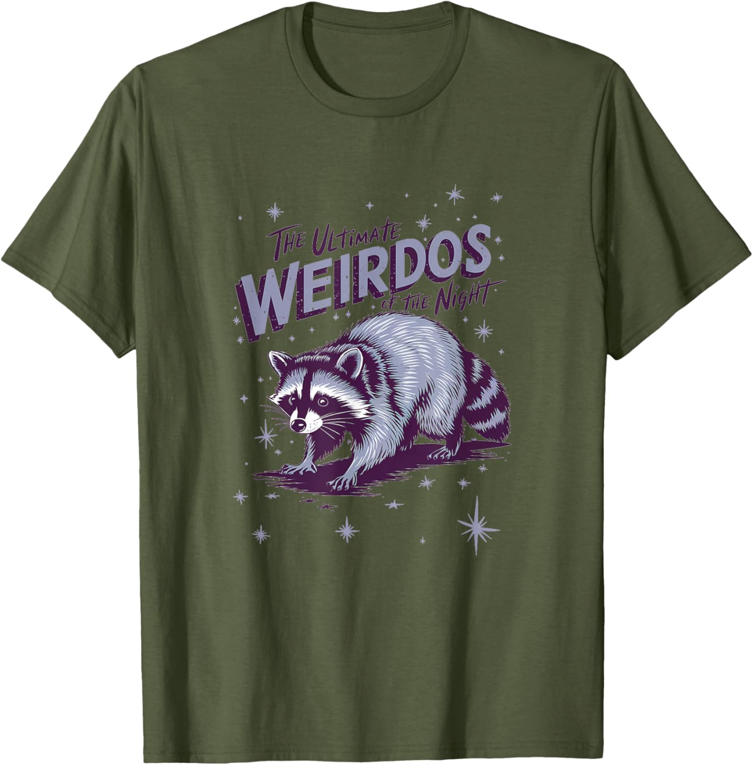 Funny Raccoon Meme T-Shirt - The Biggest Weirdos of the Night Apparel - 11