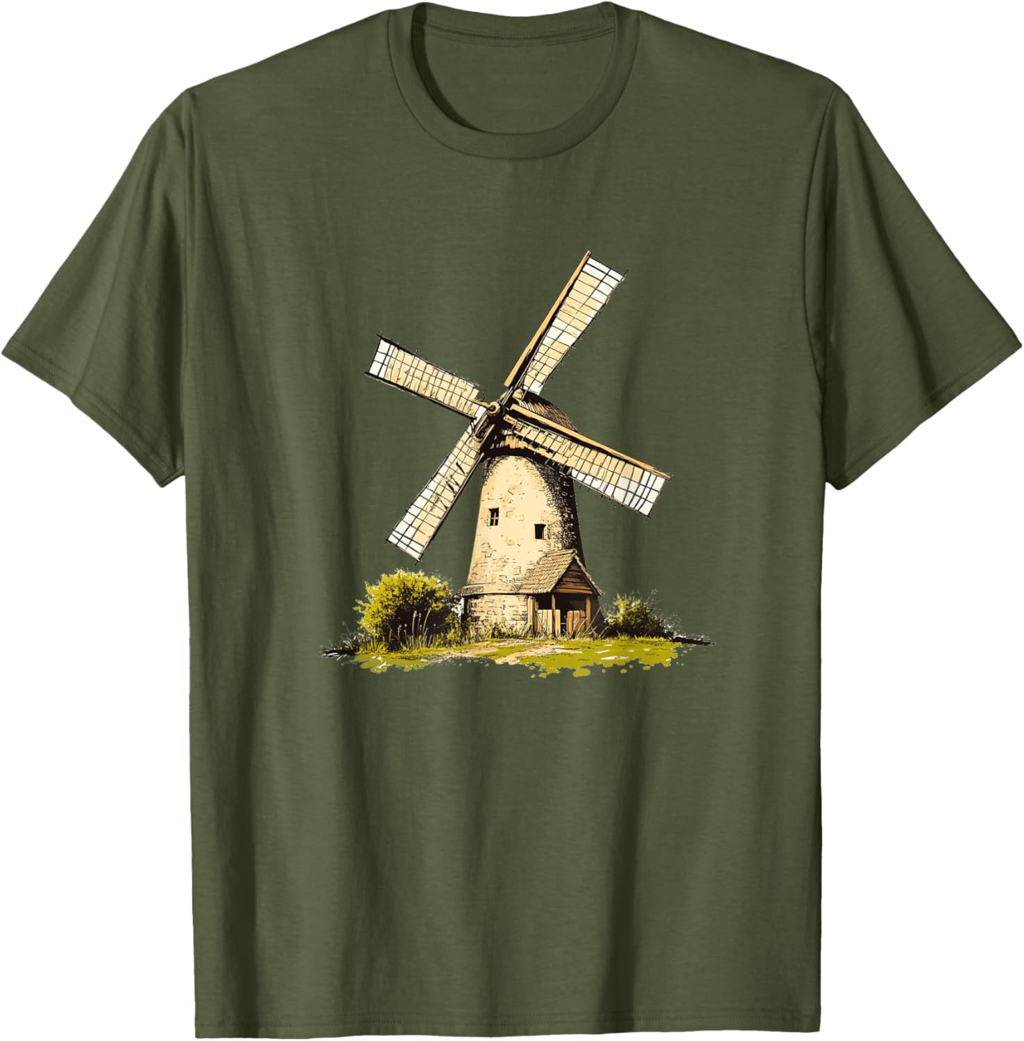 Rustic Old Windmill Vibes T-Shirt for Unique Costume Style - 9