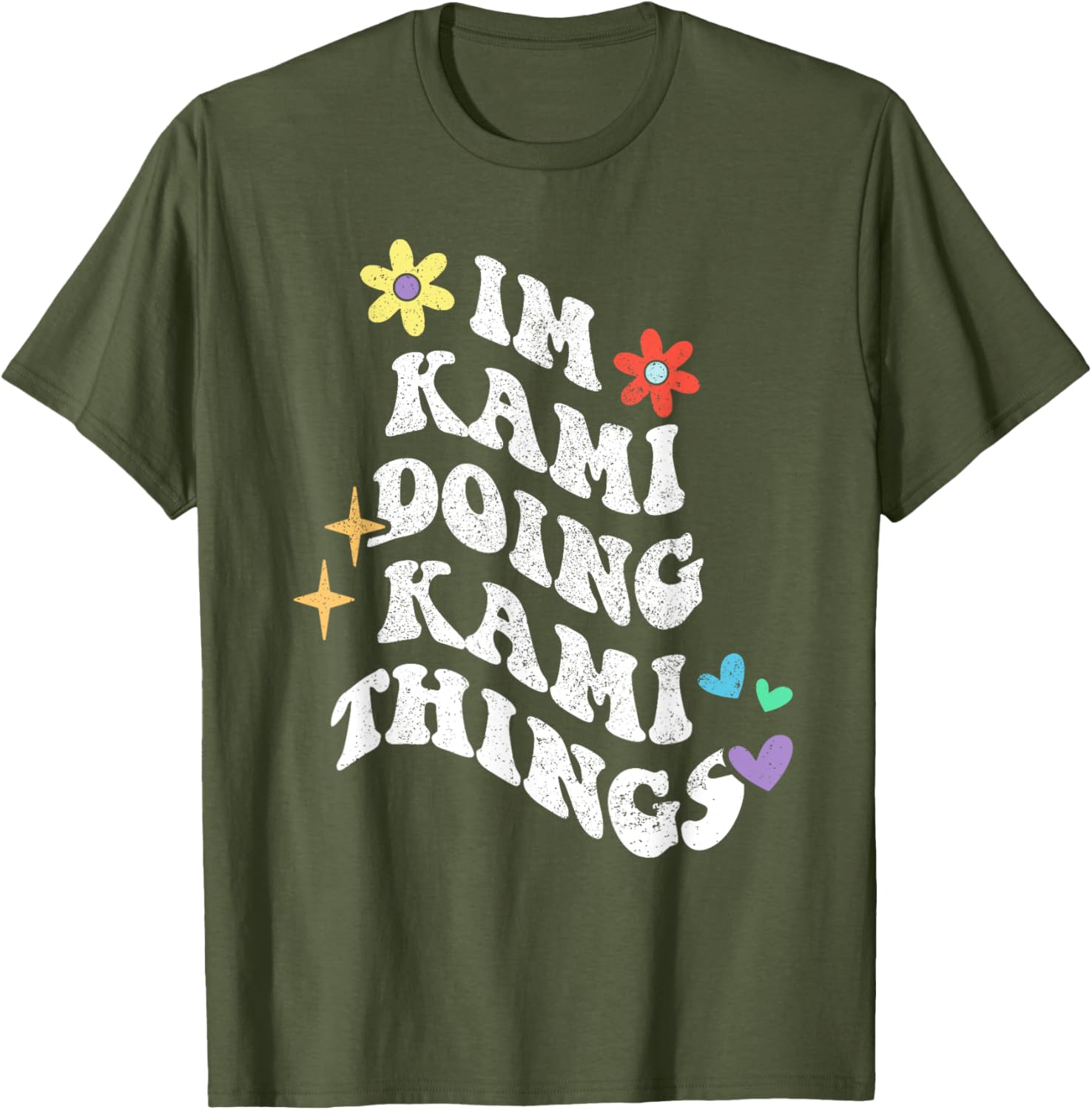 Retro Groovy Kami Doing Funny Things Mother's Day T-Shirt for Moms - 11