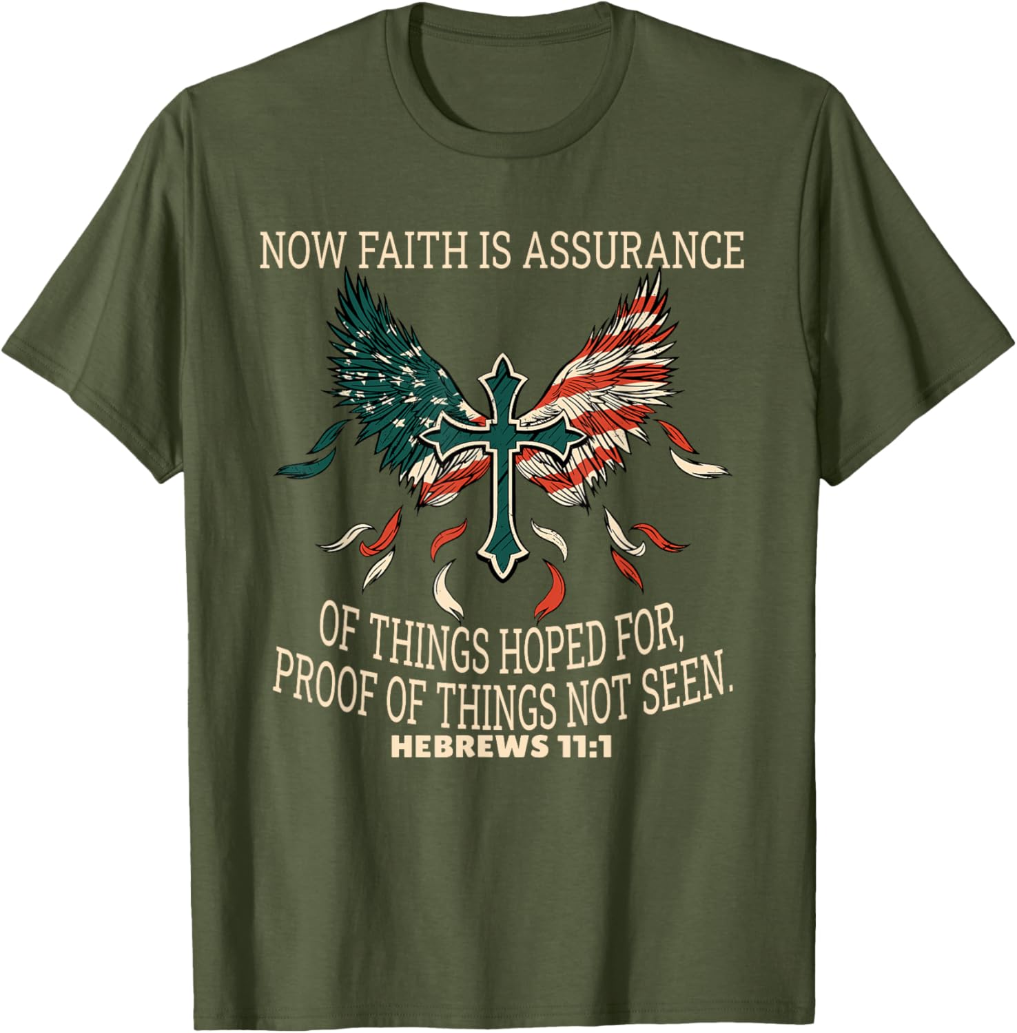 Hebrews 11:1 Faith T-Shirt Inspirational Scripture Apparel for All - 3