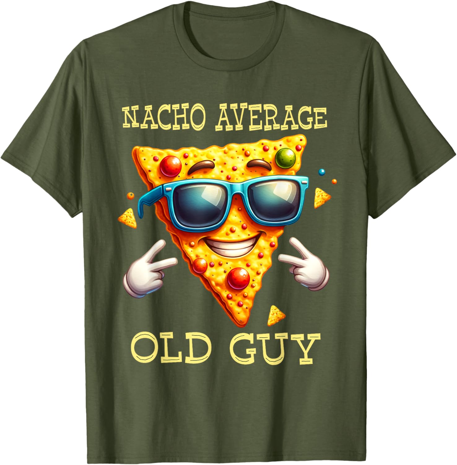 Funny Nacho Average Old Guy T-Shirt for Dads and Grandpas - 13