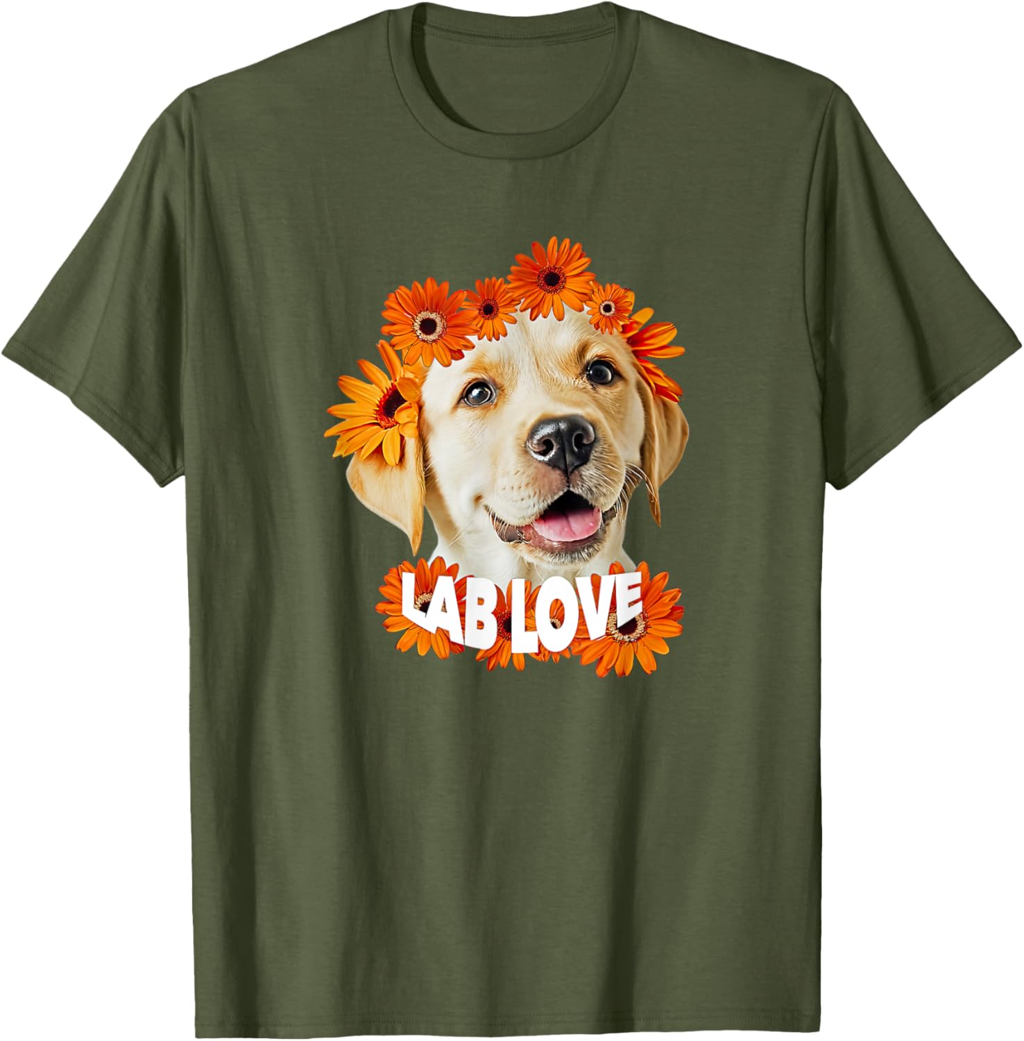 Yellow Labrador Love T-Shirt for Dog Moms and Dads - Daisy Puppy Design - 5