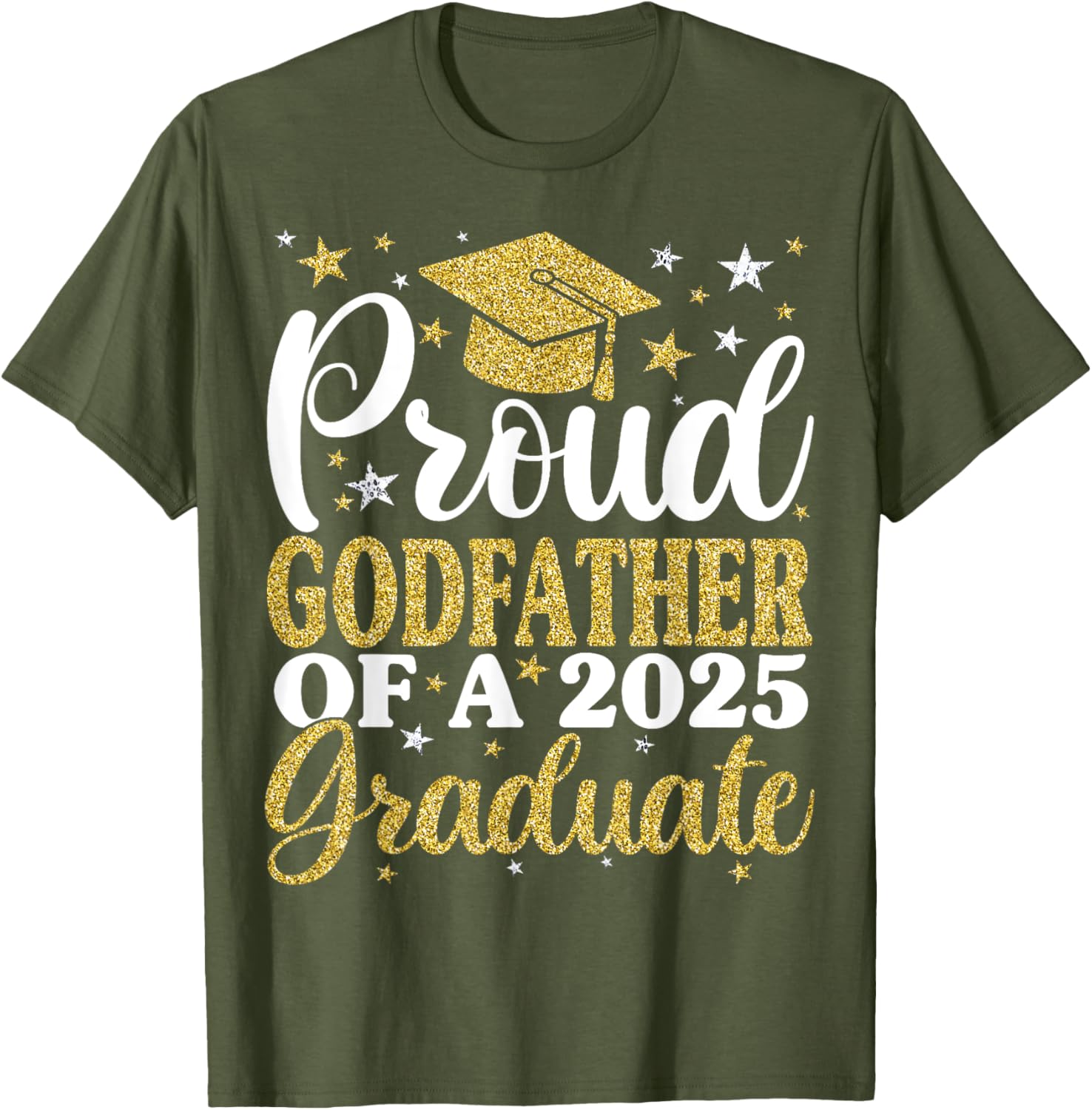 Proud Godfather of 2025 Graduate T-Shirt for Family Celebrations - 7