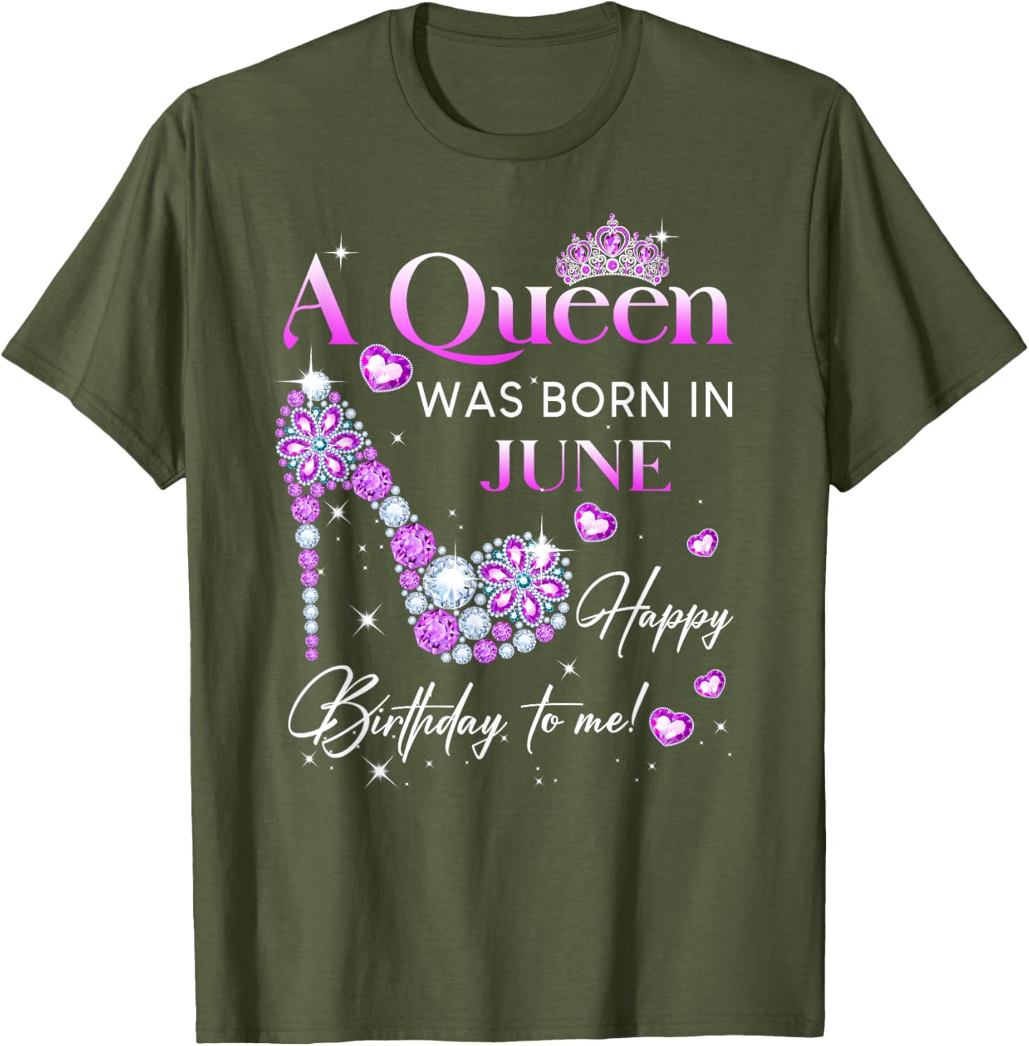 Queen Was Born In June T-Shirt for Women - Perfect Birthday Gift - 6