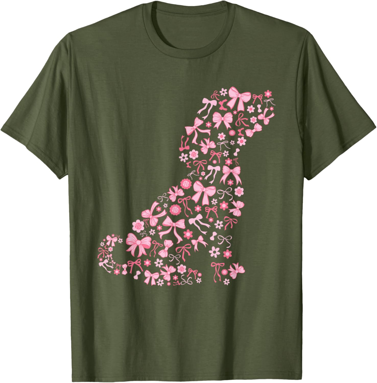 Cute Pink Dog Bow T-Shirt for Women - Stylish Puppy Love Apparel - 9