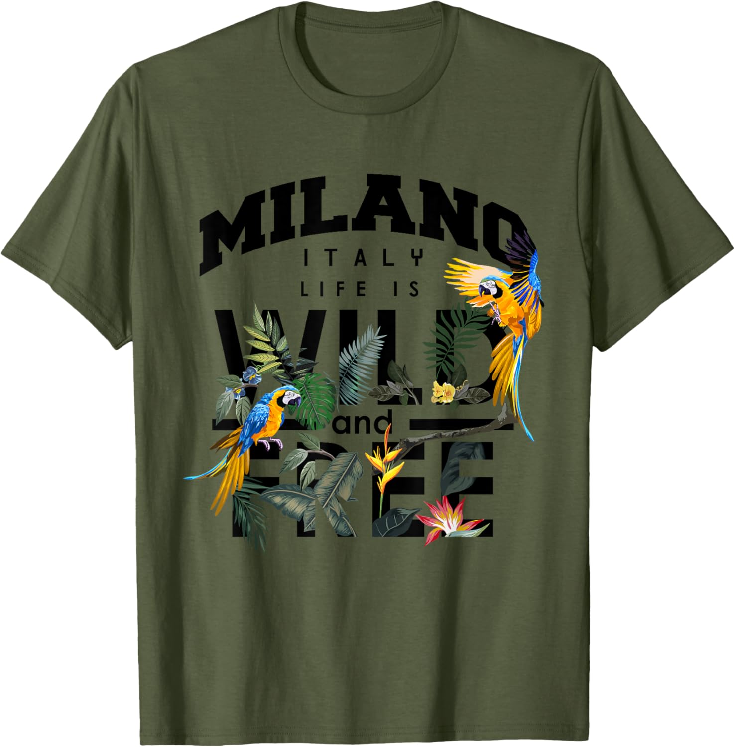 I Love Milano Floral Graphic T-Shirt for Wild & Free Spirits - 18