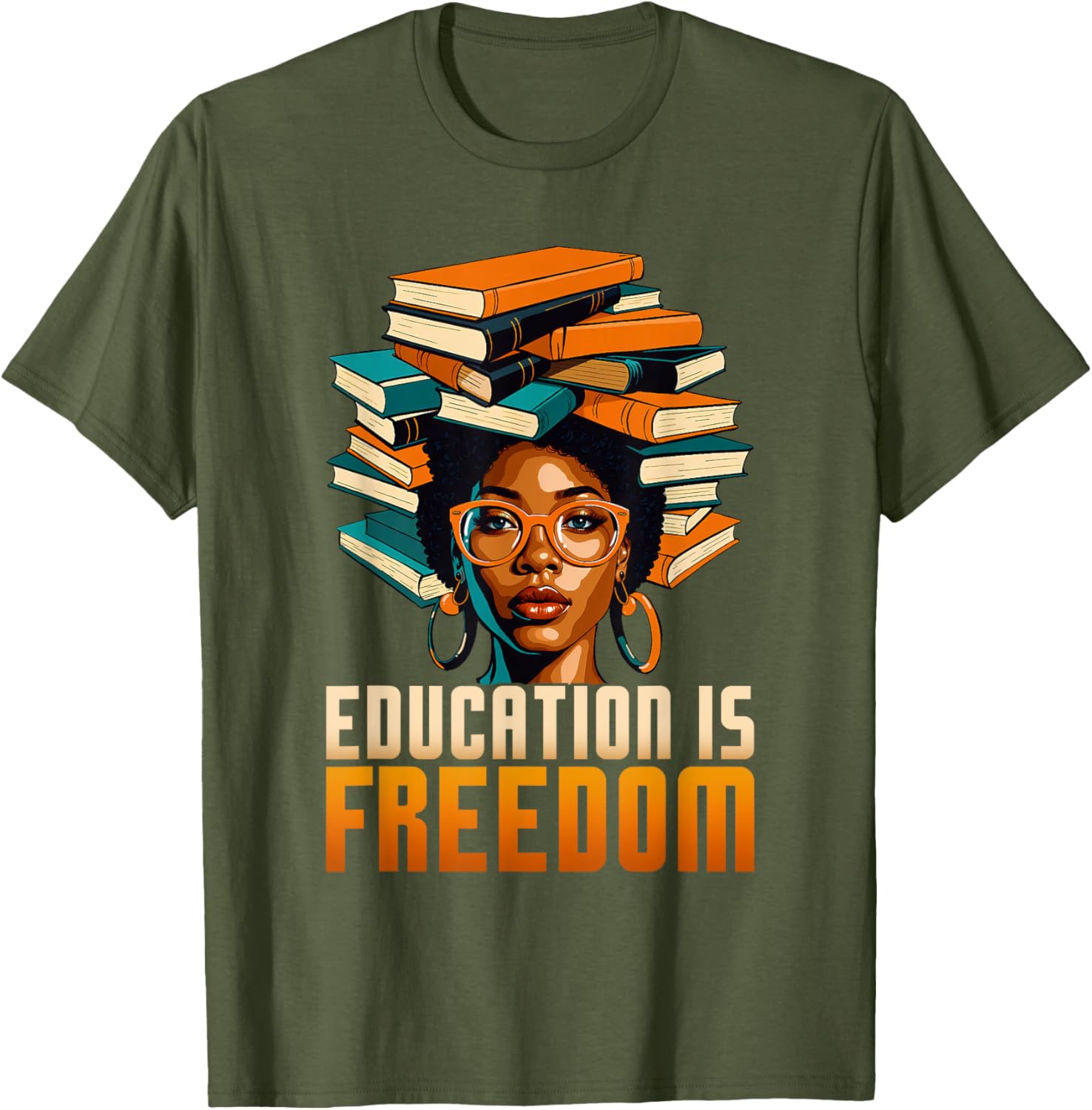 Empowering BHM Teacher T-Shirt: Education Is Freedom for Women - 7