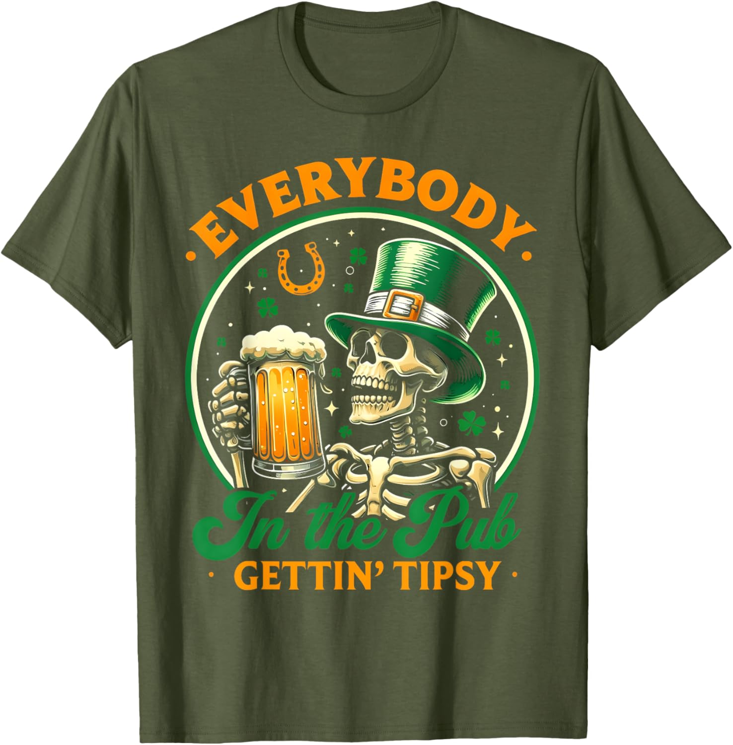 Tipsy St Patricks Day T-Shirt for Men and Women Celebrating at the Pub - 16