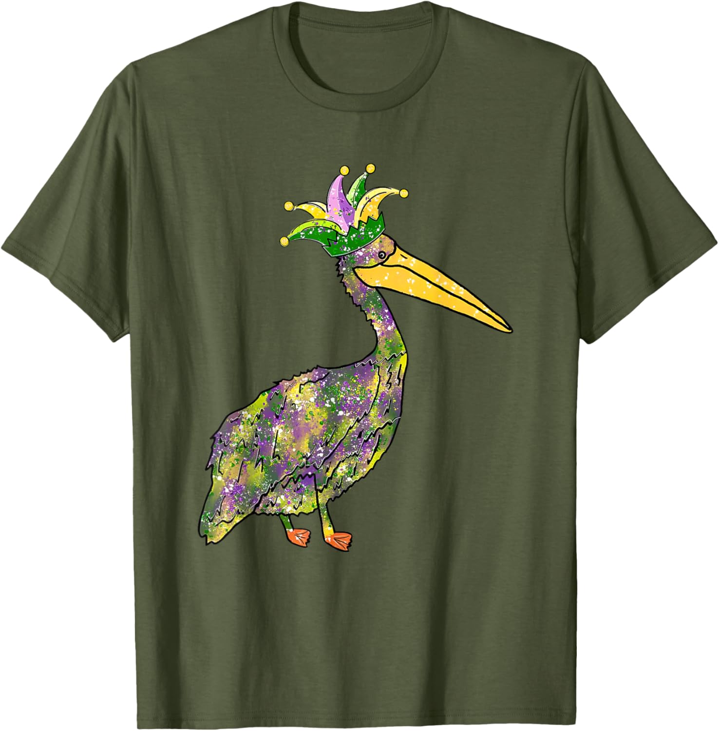 Pelican Mardi Gras Women's Carnival Lover T-Shirt Fun Festive Style - 18