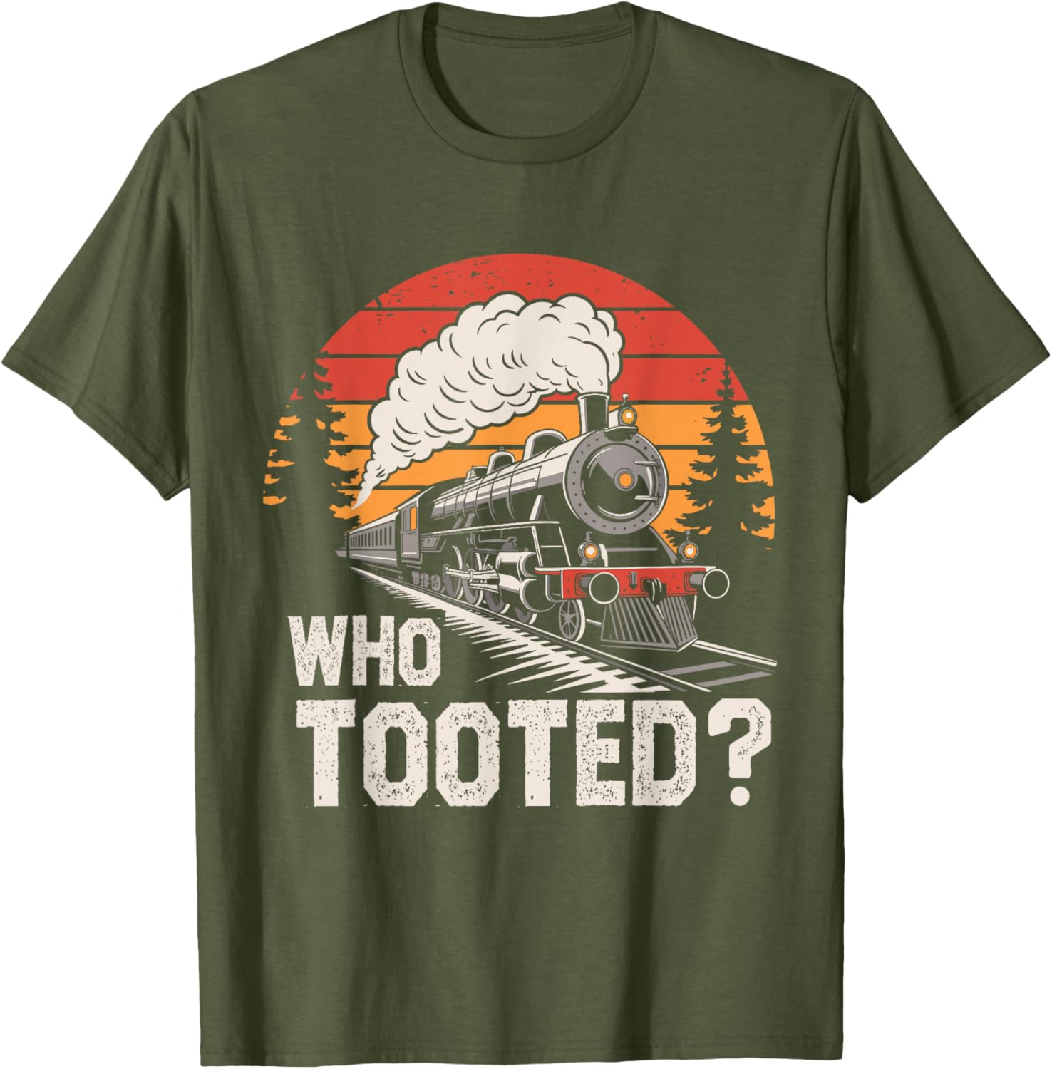 Who Tooted Train Lover T-Shirt for Boys Men Women Kids Fun Railroad Tee - 9