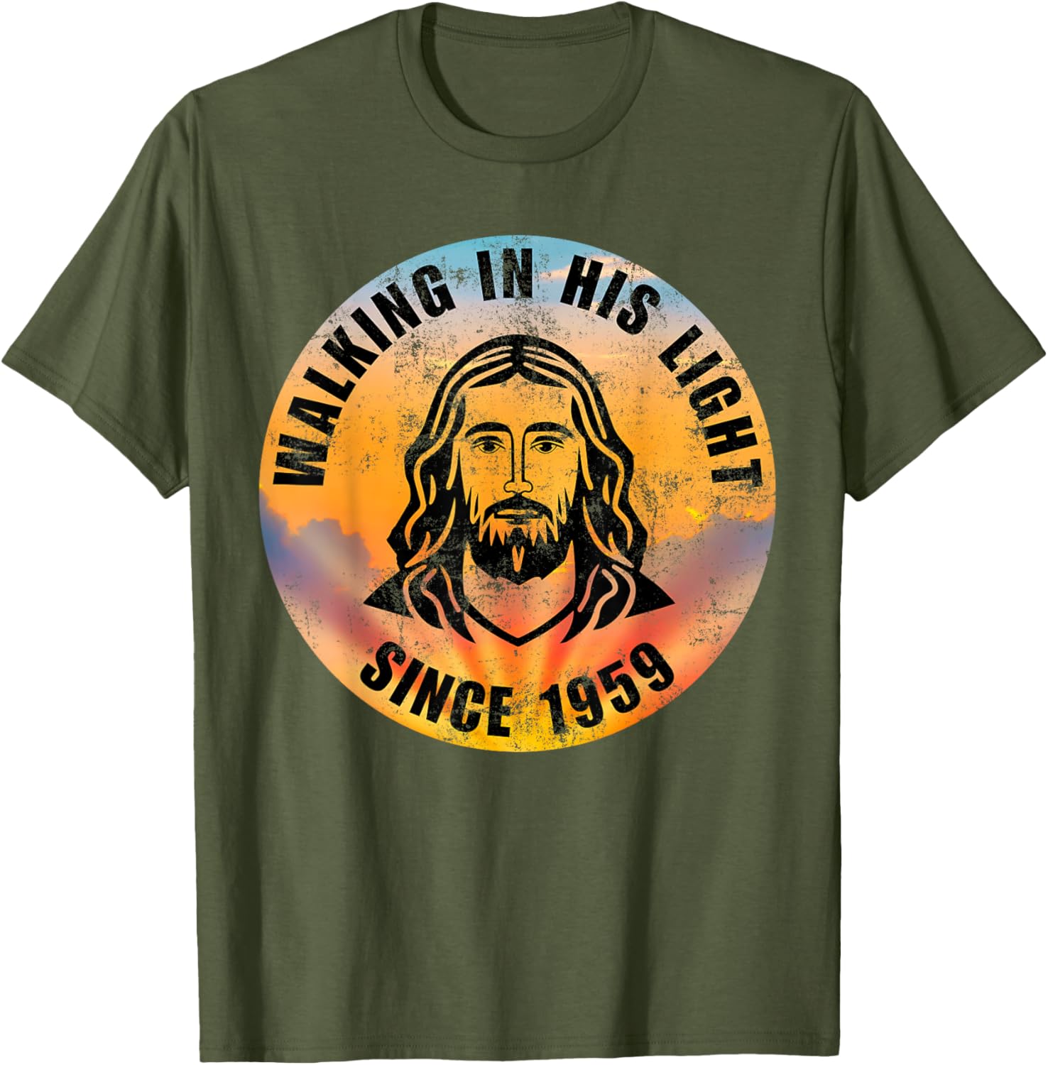 Walking In His Light Since 1959 Christian Quote T-Shirt for Positivity - 8
