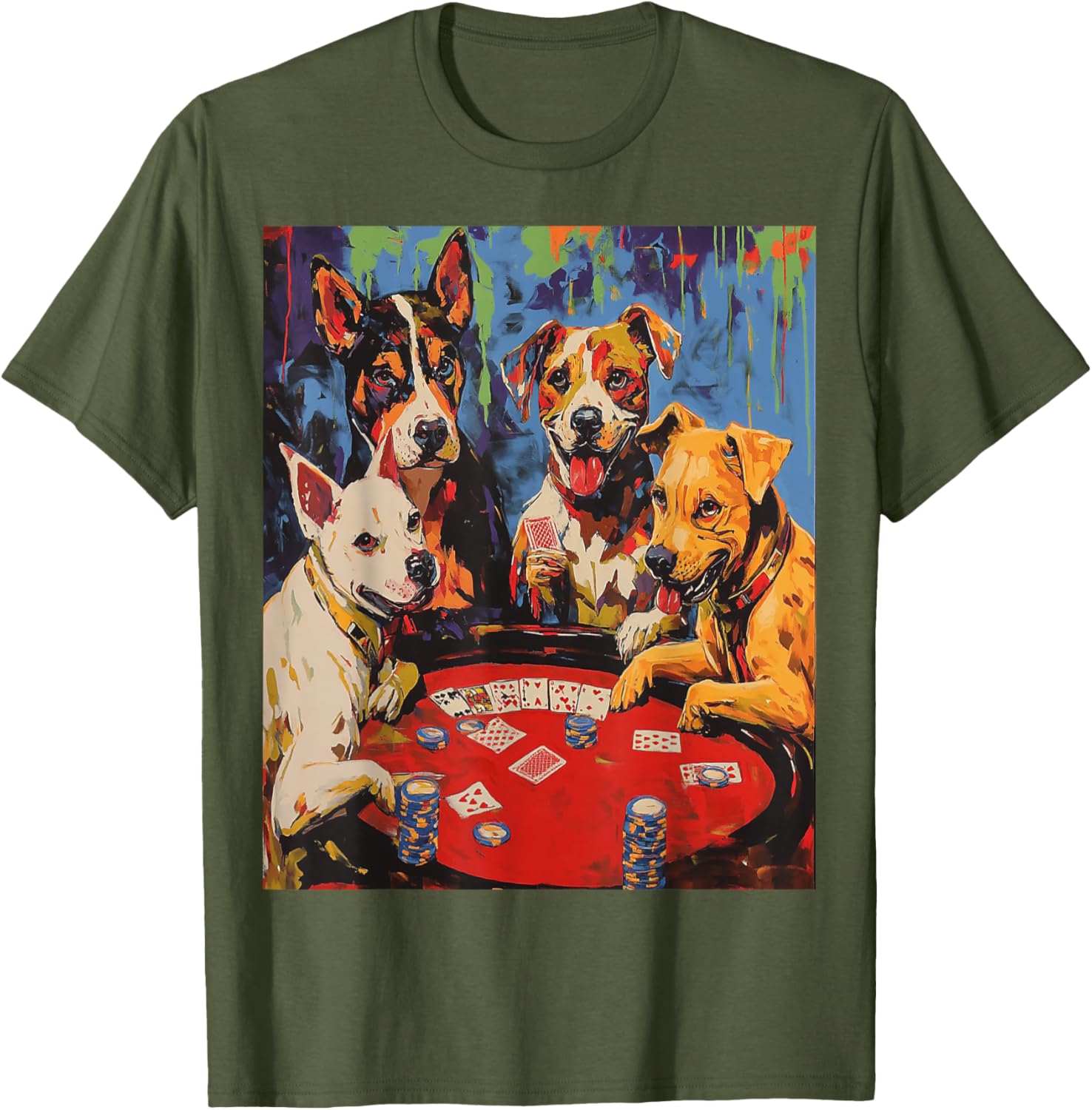 Dogs Playing Poker T-Shirt for Fun Pet Lovers - Stylish Graphic Tee - 18