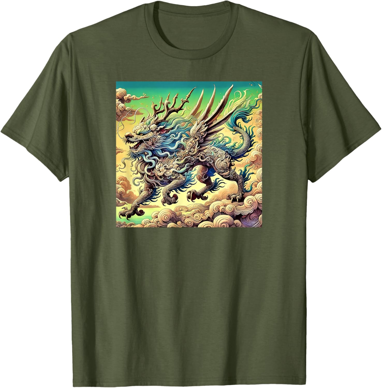 Legendary Qilin Dragon-Inspired T-Shirt for Unique Fashion Lovers - 1