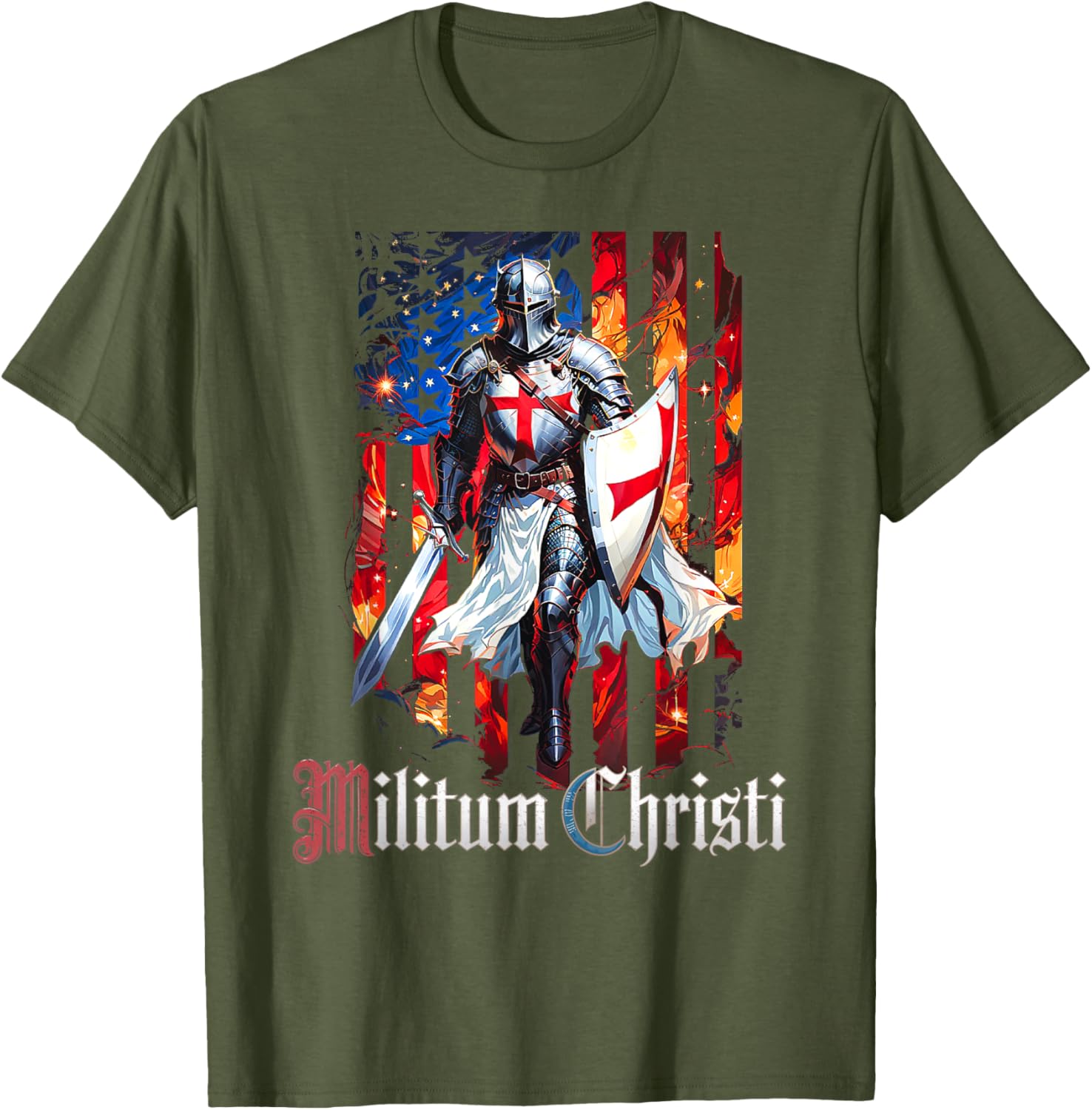 Catholic Knight Templar Crusader Cross T-Shirt for Faith and Style - 14
