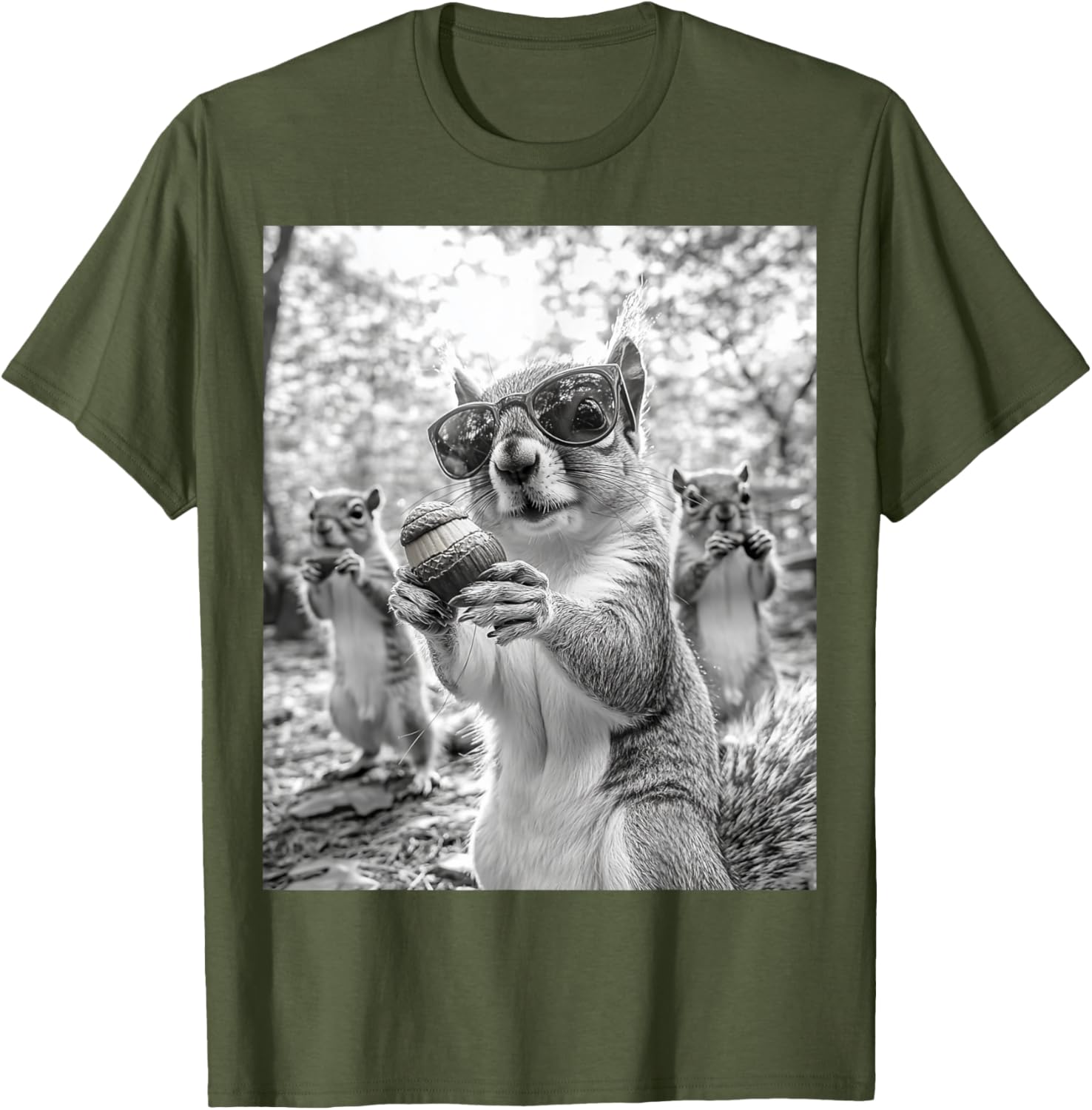 Cute Squirrel Selfie T-Shirt for Animal Lovers - Fun Graphic Tee - 13
