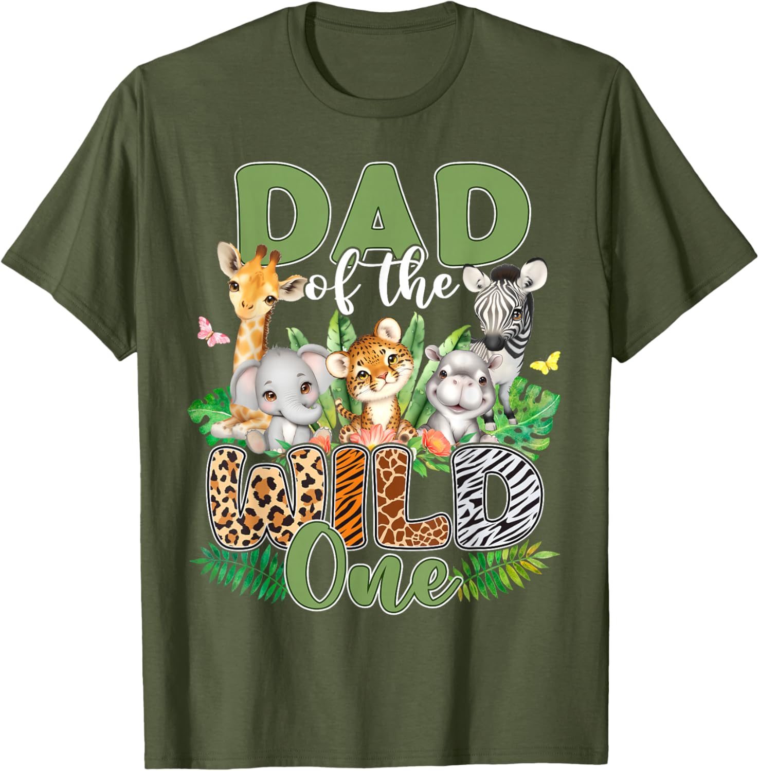 Dad Of The Wild One Safari Family Matching T-Shirt for 1st Birthday - 18