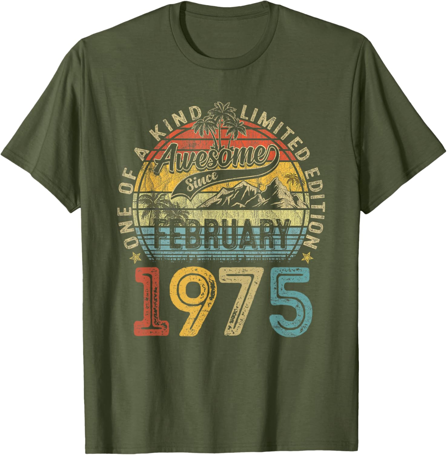 Funny Vintage 50th Birthday T-Shirt for Women - February 1975 Design - 3