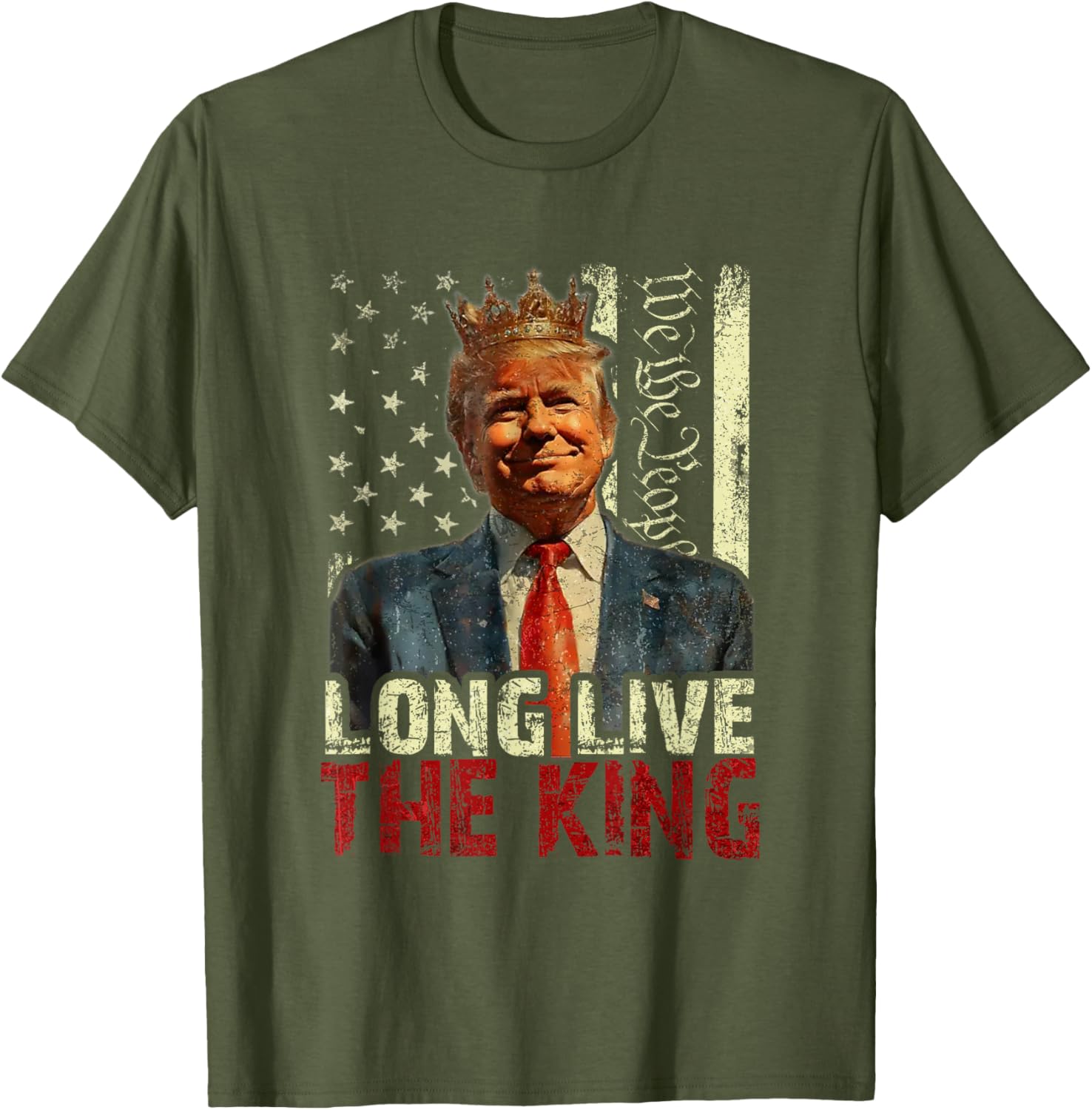 Vintage Trump Long Live The King Patriotic Retro T-Shirt for Men - 6
