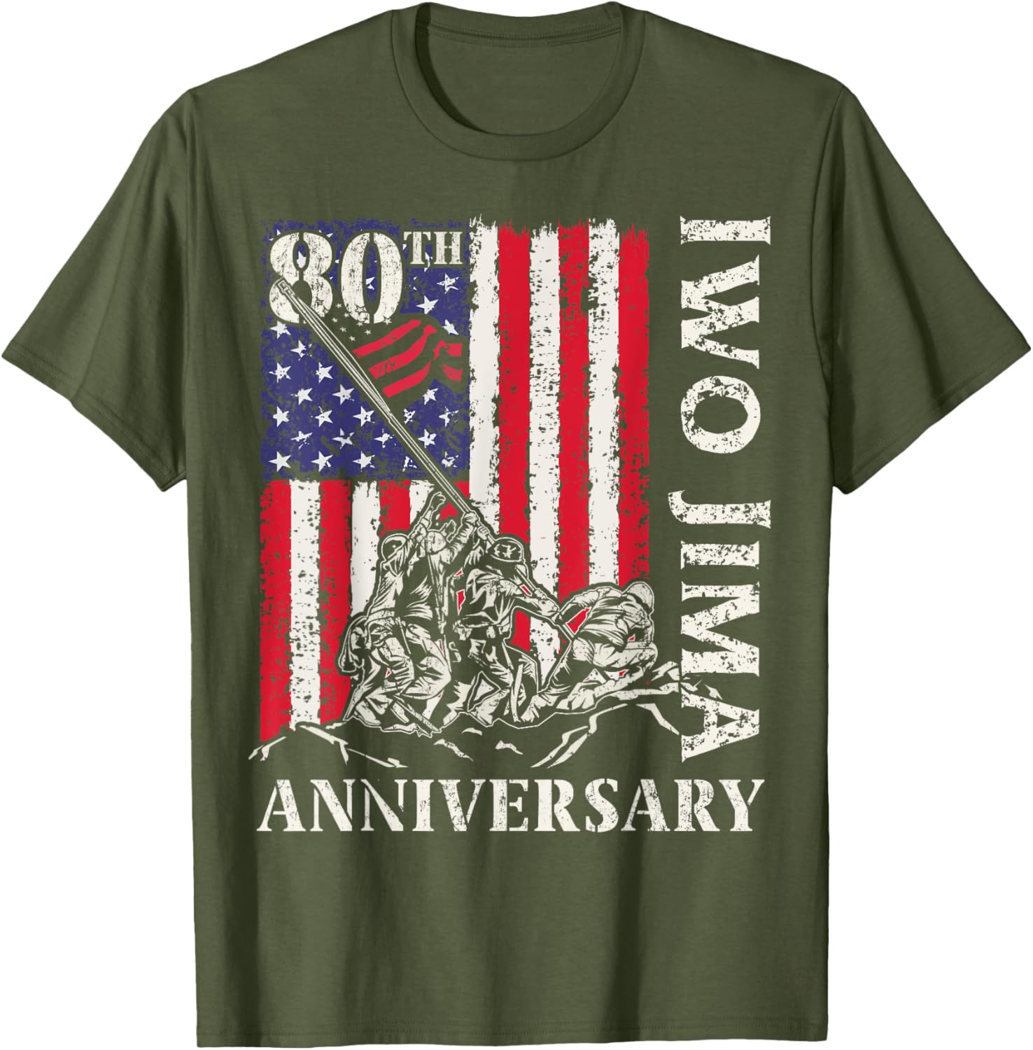 Iwo Jima 80th Anniversary WWII Veteran T-Shirt for 4th of July - 7