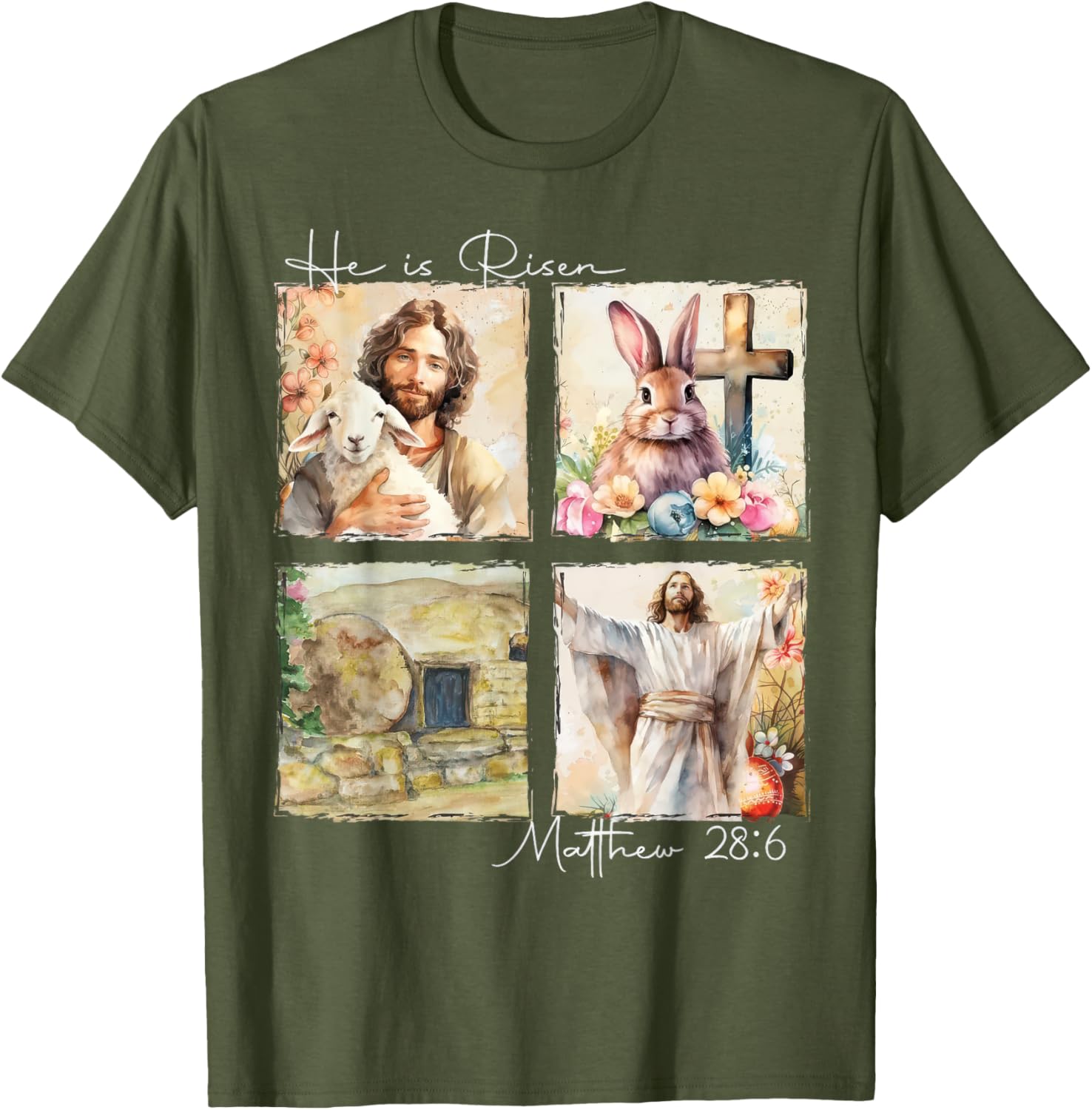 He Is Risen Matthew 28:6 Christian Easter T-Shirt for Believers - 21