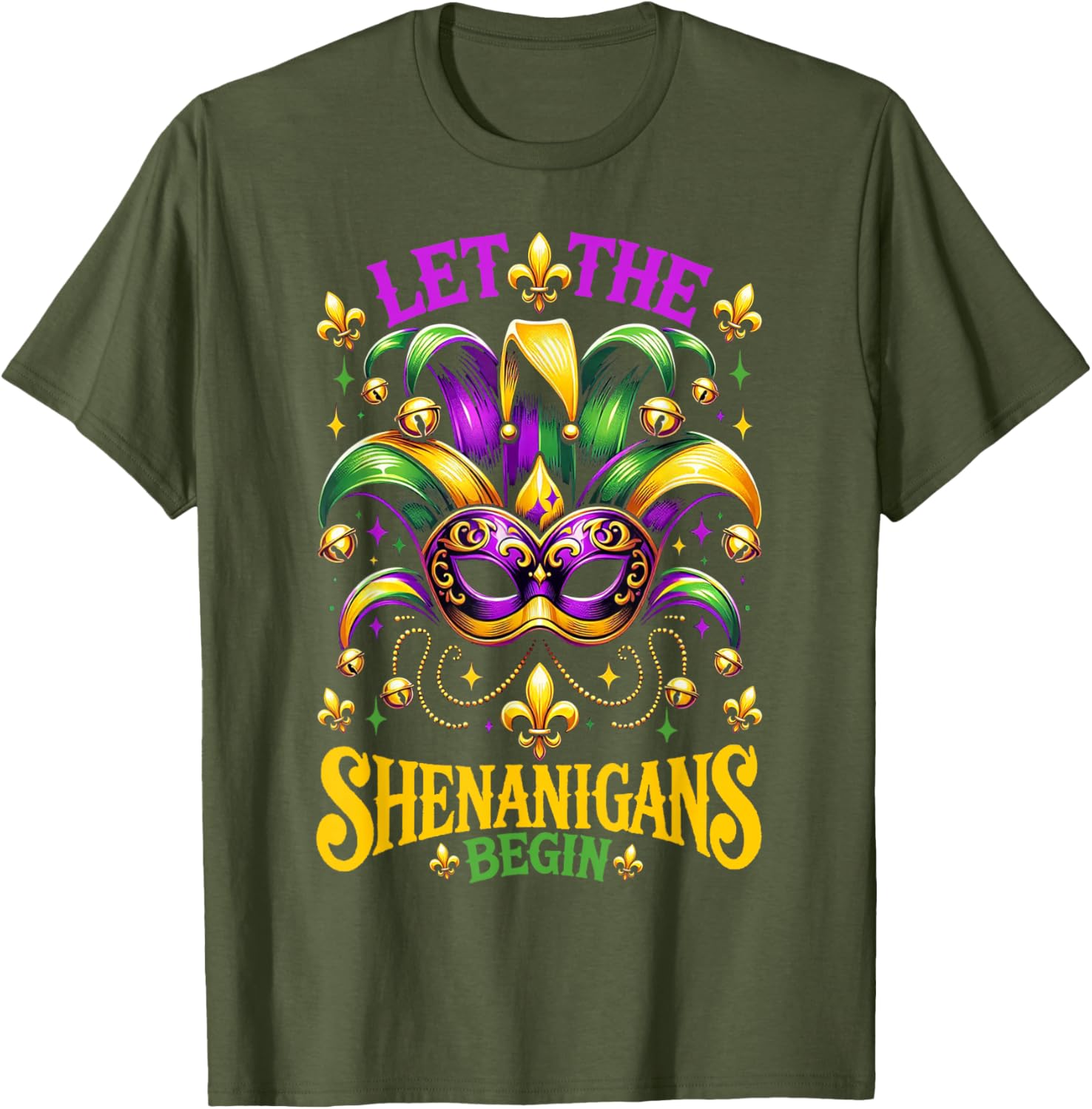 Let The Shenanigans Begin Mardi Gras T-Shirt for Kids and Adults - 12