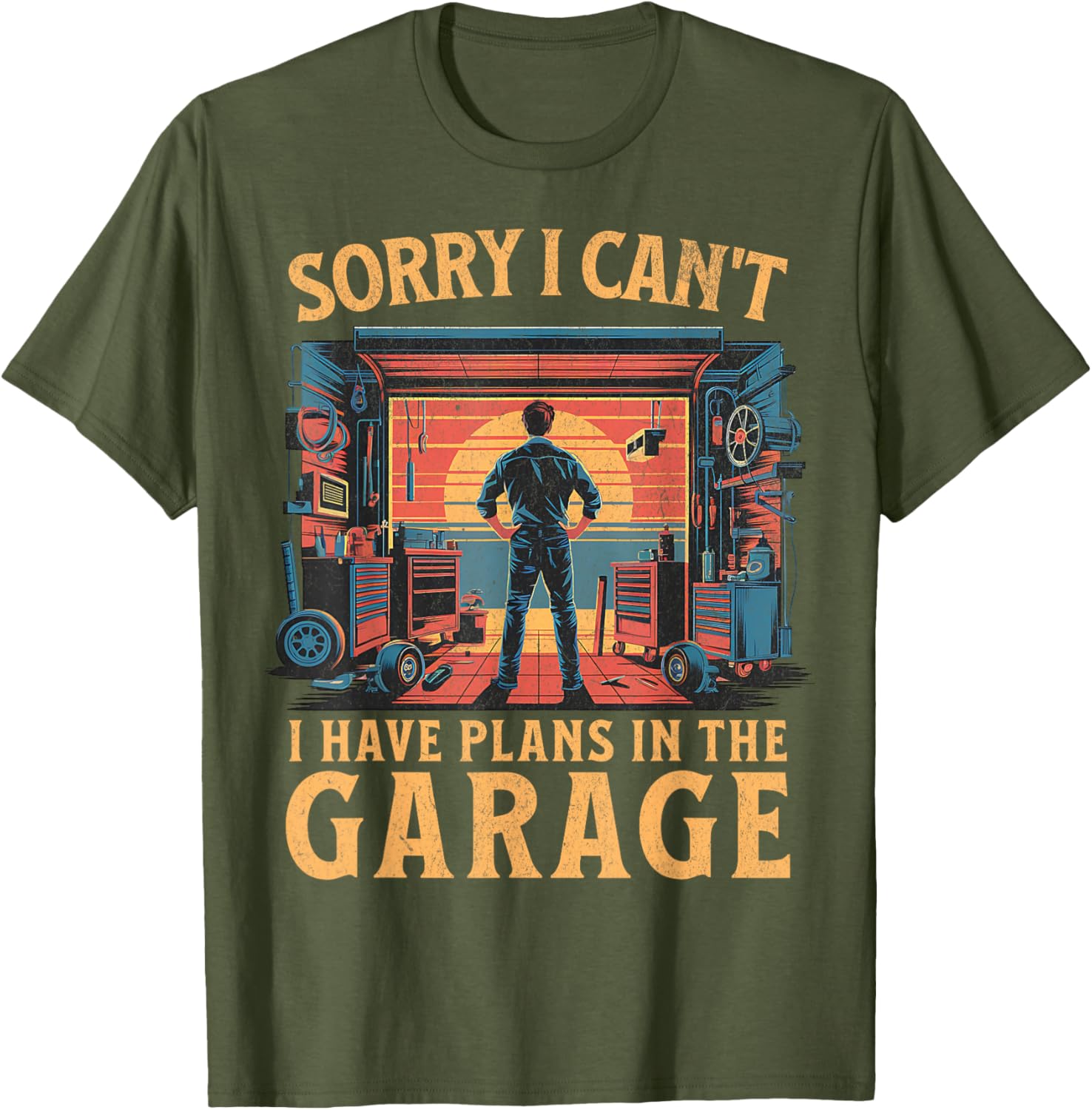 Funny Garage Plans Dad Car Mechanic T-Shirt for Father's Day Gifts - 5