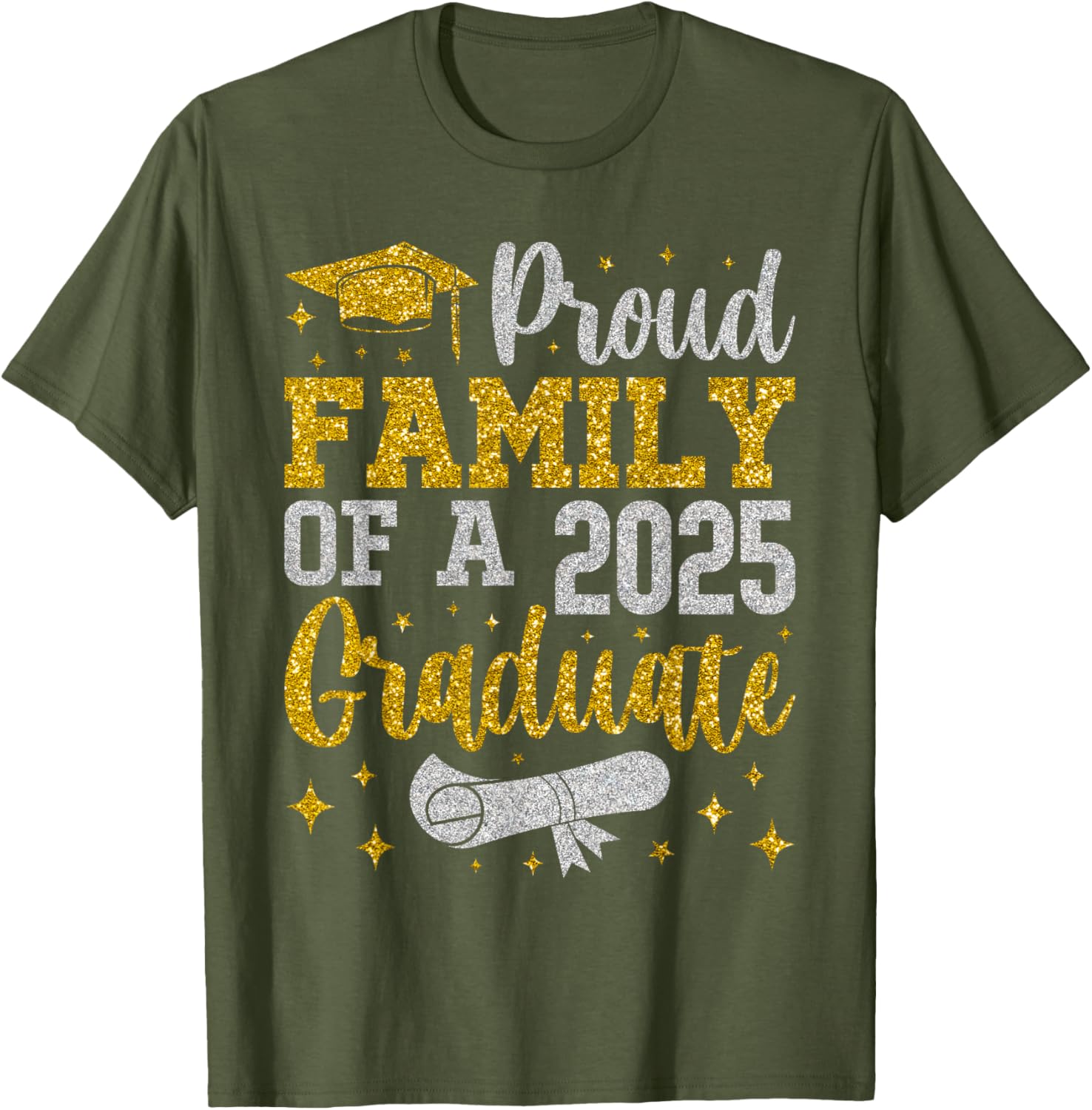 Proud Family of a 2025 Graduate Senior Graduation T-Shirt for Celebrations - 5