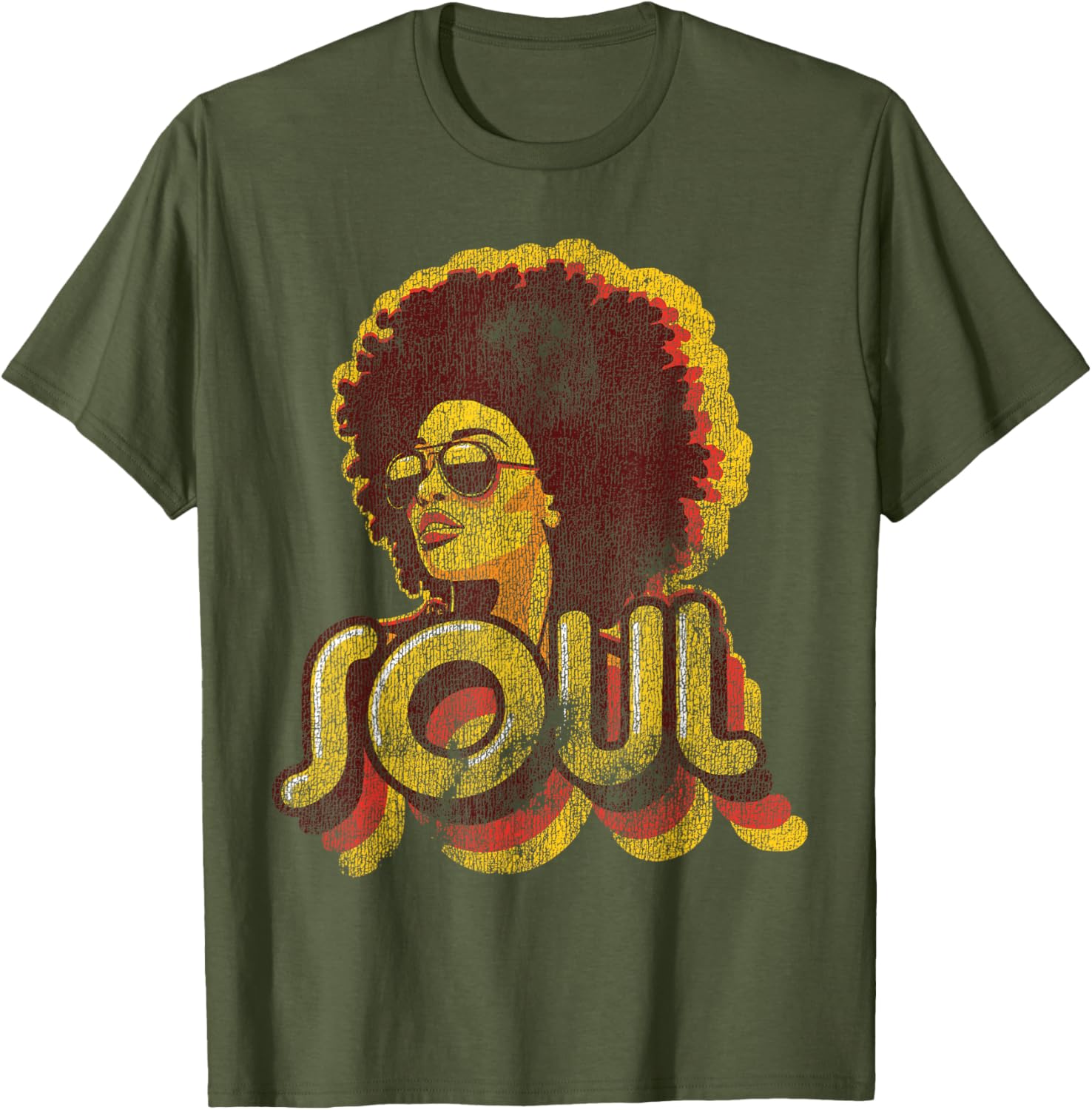 Retro 70s Funk Afro Soul T-Shirt for Vintage Style Lovers - 16