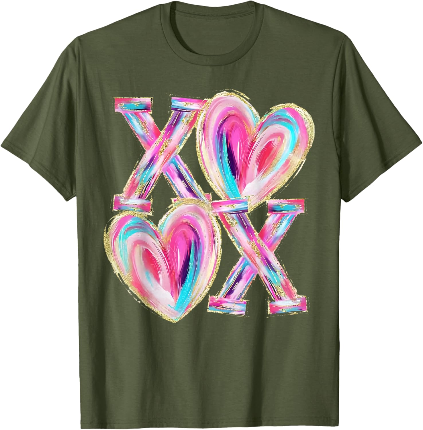 Valentine Abstract Heart T-Shirt for Girls and Women - Cute and Stylish - 7