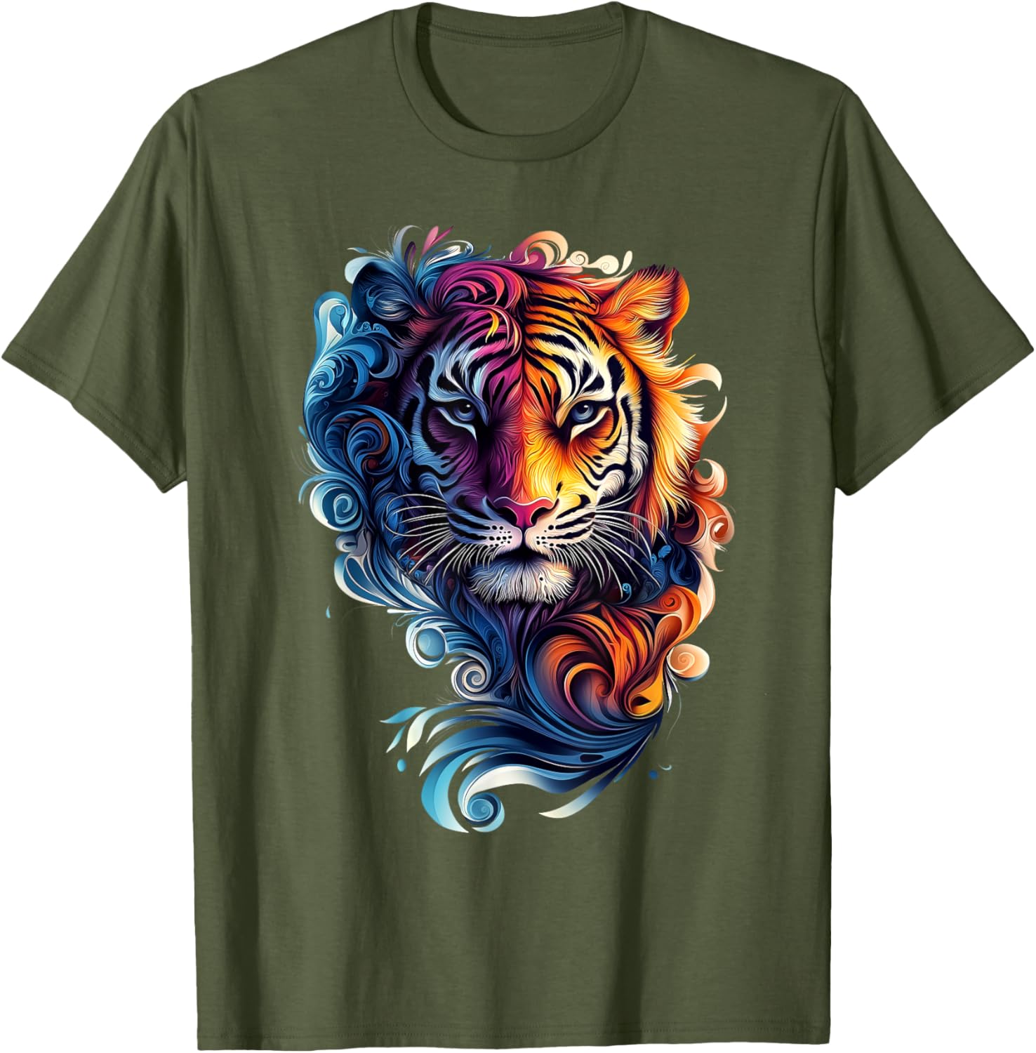 Colorful Tiger Wildlife T-Shirt for Nature Lovers - Stylish and Fun - 3