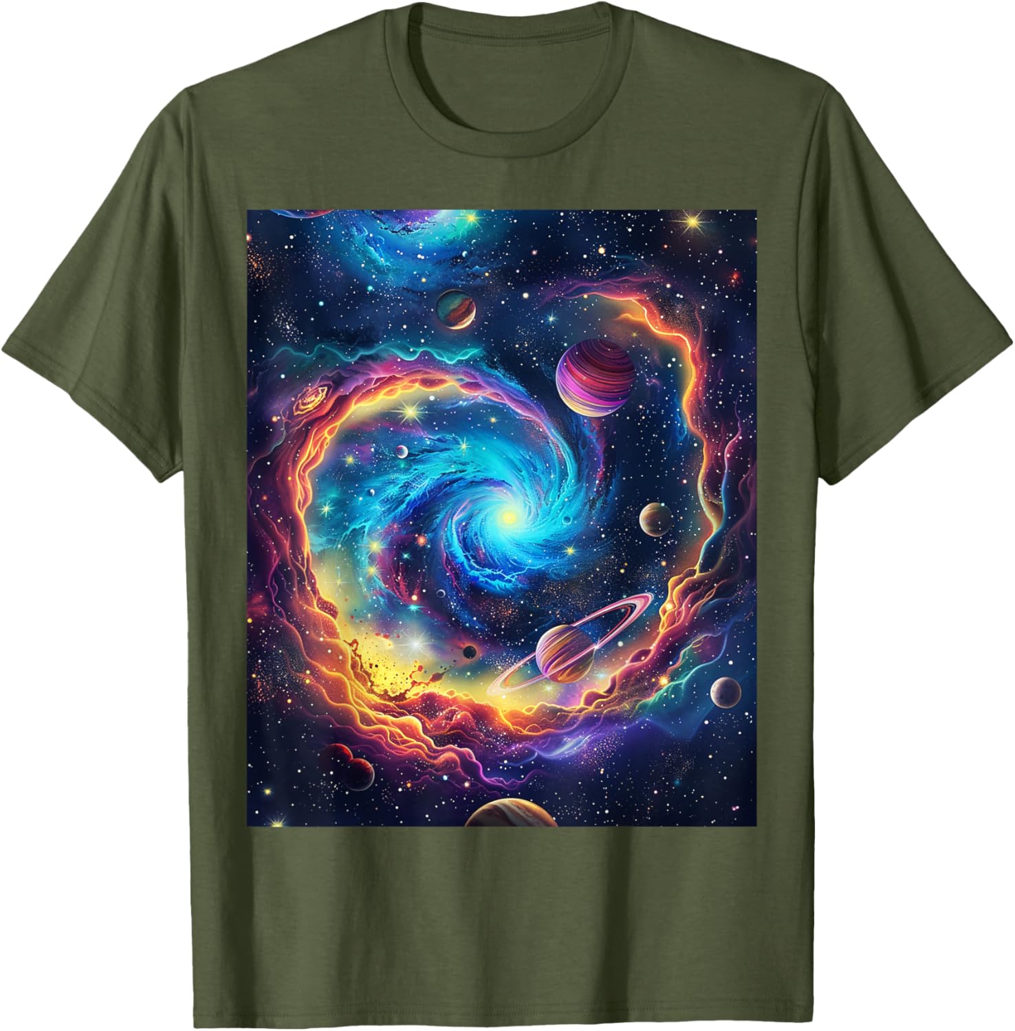 Cosmic Vortex Galaxy Space T-Shirt for Starry Nights and Adventures - 9