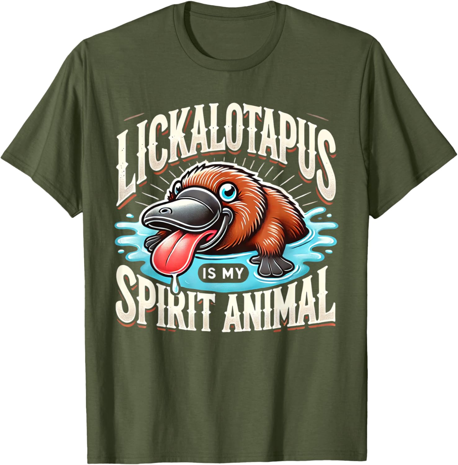 Lickalotapus Is My Spirit Animal Funny T-Shirt for Animal Lovers - 2
