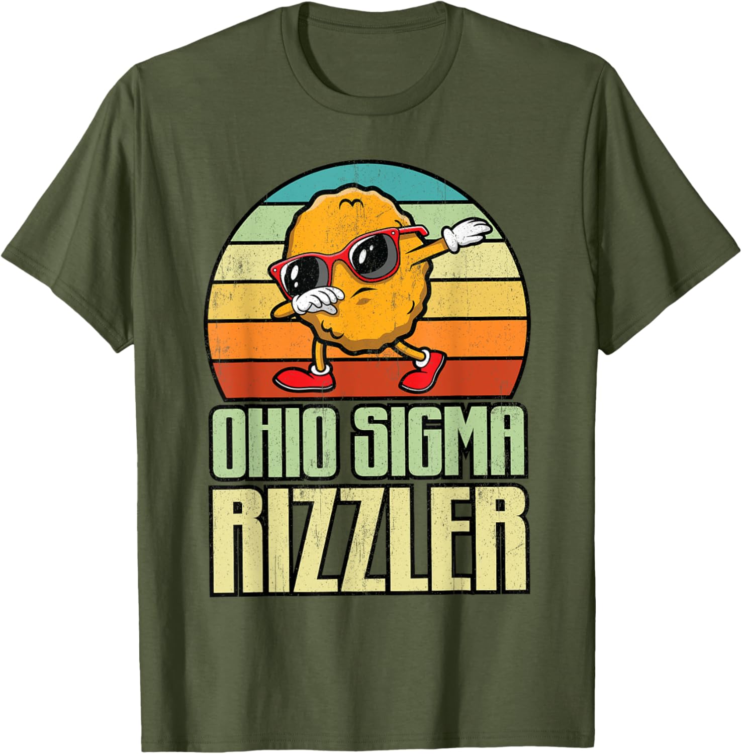 Ohio Sigma Rizzler Funny Chicken Nugget Meme T-Shirt for Food Lovers - 23