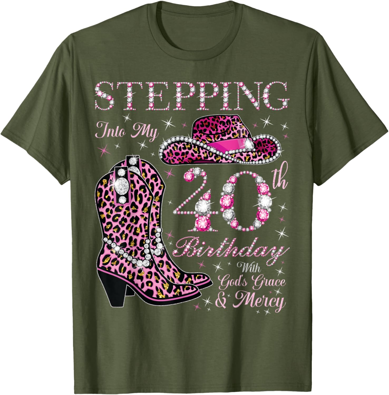 40th Birthday T-Shirt with God's Grace and Mercy for Celebrating Life - 8