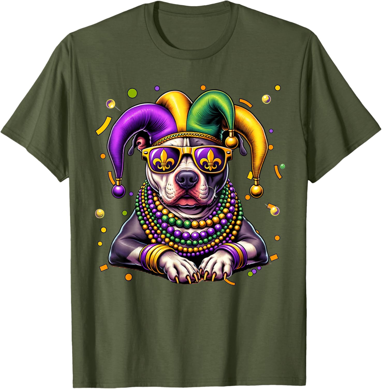 Mardi Gras Pitbull Festival T-Shirt for Men and Women - Fun Carnival Wear - 11