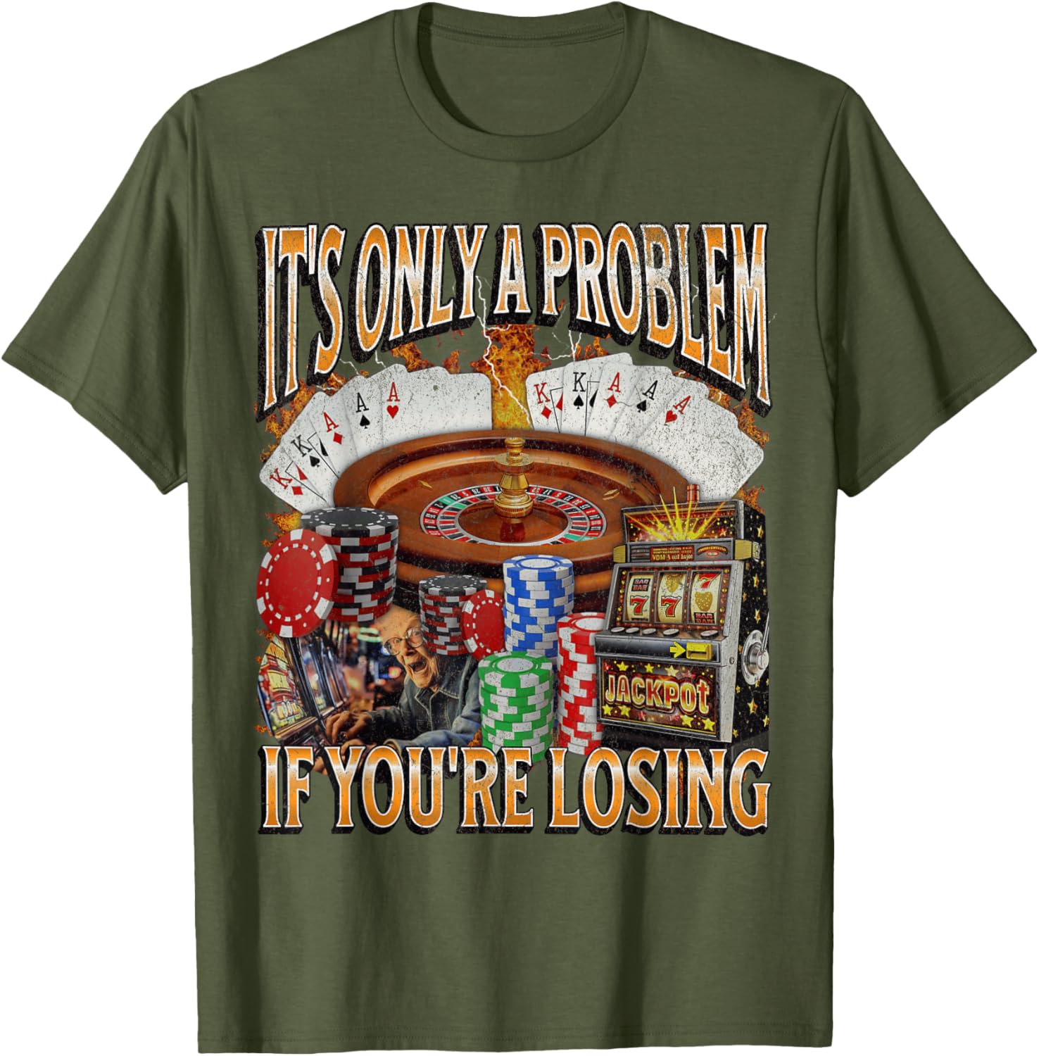 Funny Gambling Bootleg Graphic T-Shirt Perfect for Losing Bet Lovers - 13