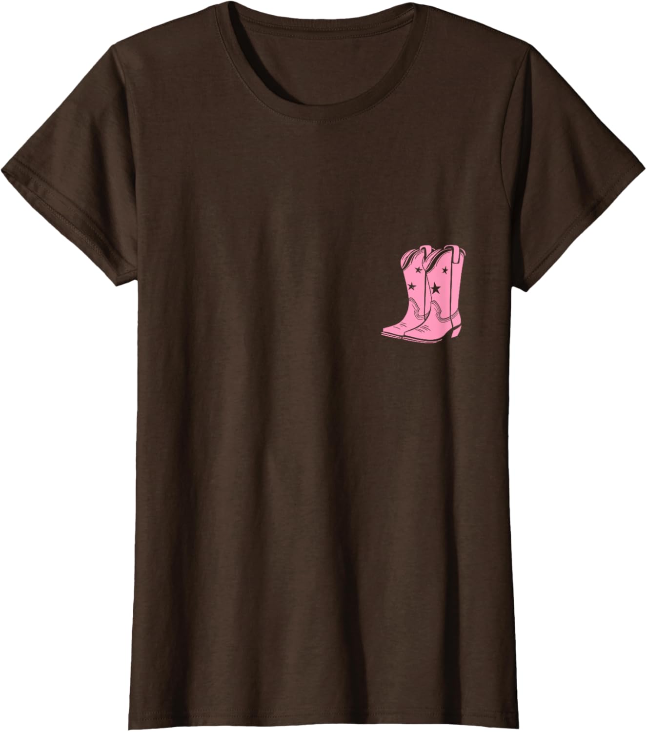 Pink Cowboy Boots Cowgirl Boho Style Western T-Shirt for Fashion Lovers - 5