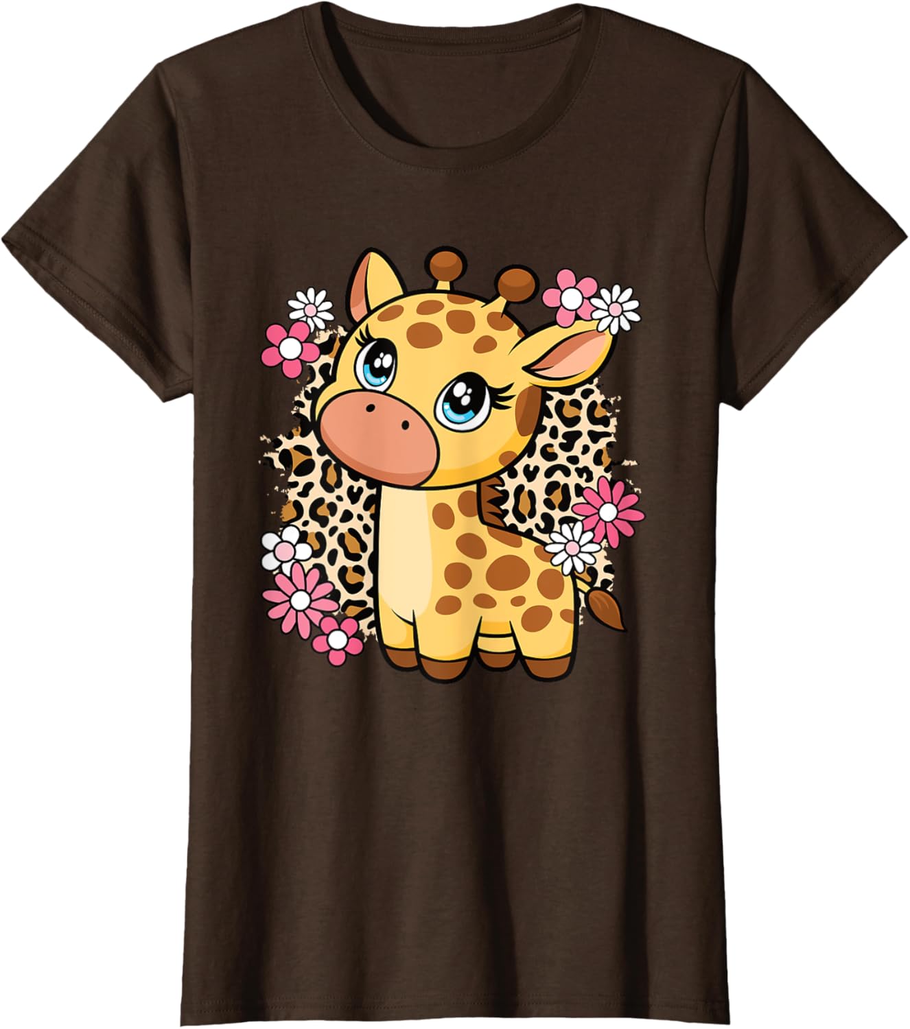 Cute Giraffe Flower T-Shirt for Women, Girls, and Kids - Perfect Gift! - 9