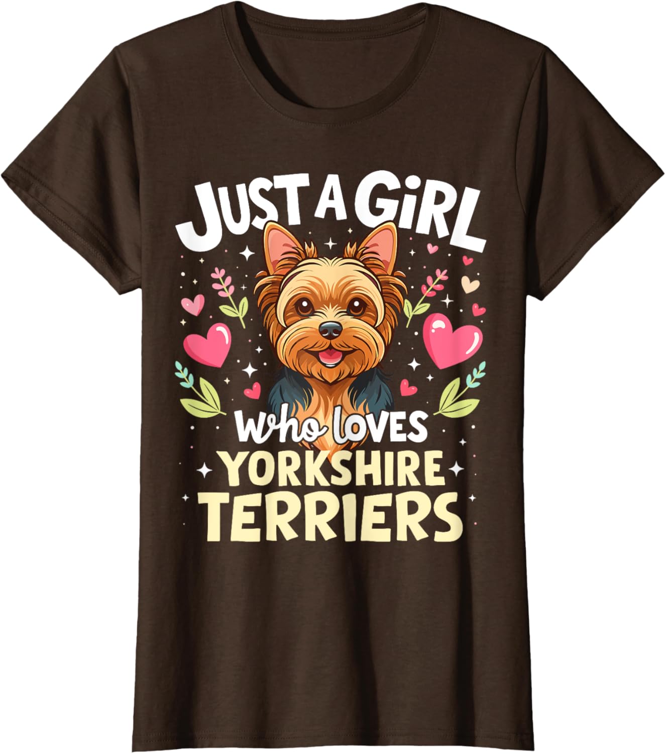 Cute Yorkshire Terrier Puppy T-Shirt for Pet Lover Girls - 7