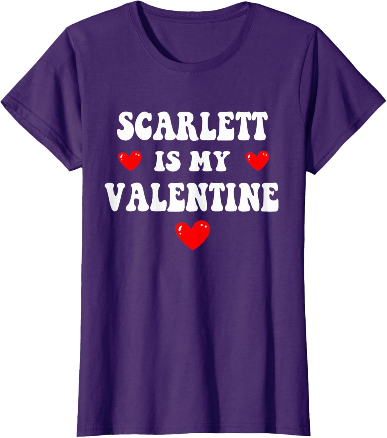 Personalized SCARLETT Is My Valentine T-Shirt for Custom Love Gifts - 3