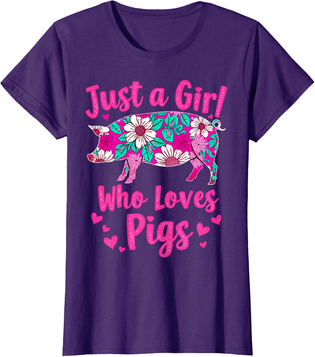 Cute Pig Lover T-Shirt for Girls Who Adore Pigs - Perfect Gift Idea - 9