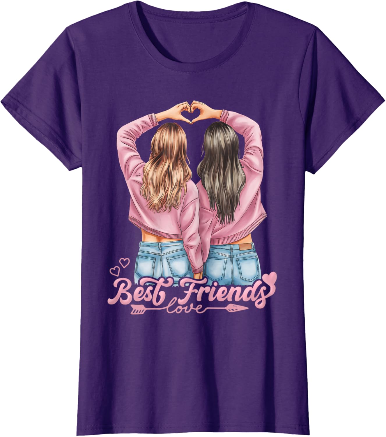 Best Friends Valentine's Day T-Shirt for Teenage Girls - Cute Friendship Tee - 12