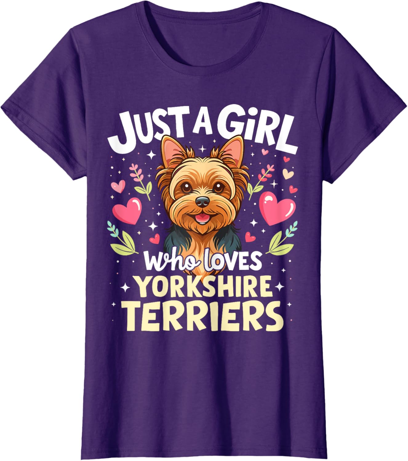 Cute Yorkshire Terrier Puppy T-Shirt for Pet Lover Girls - 18
